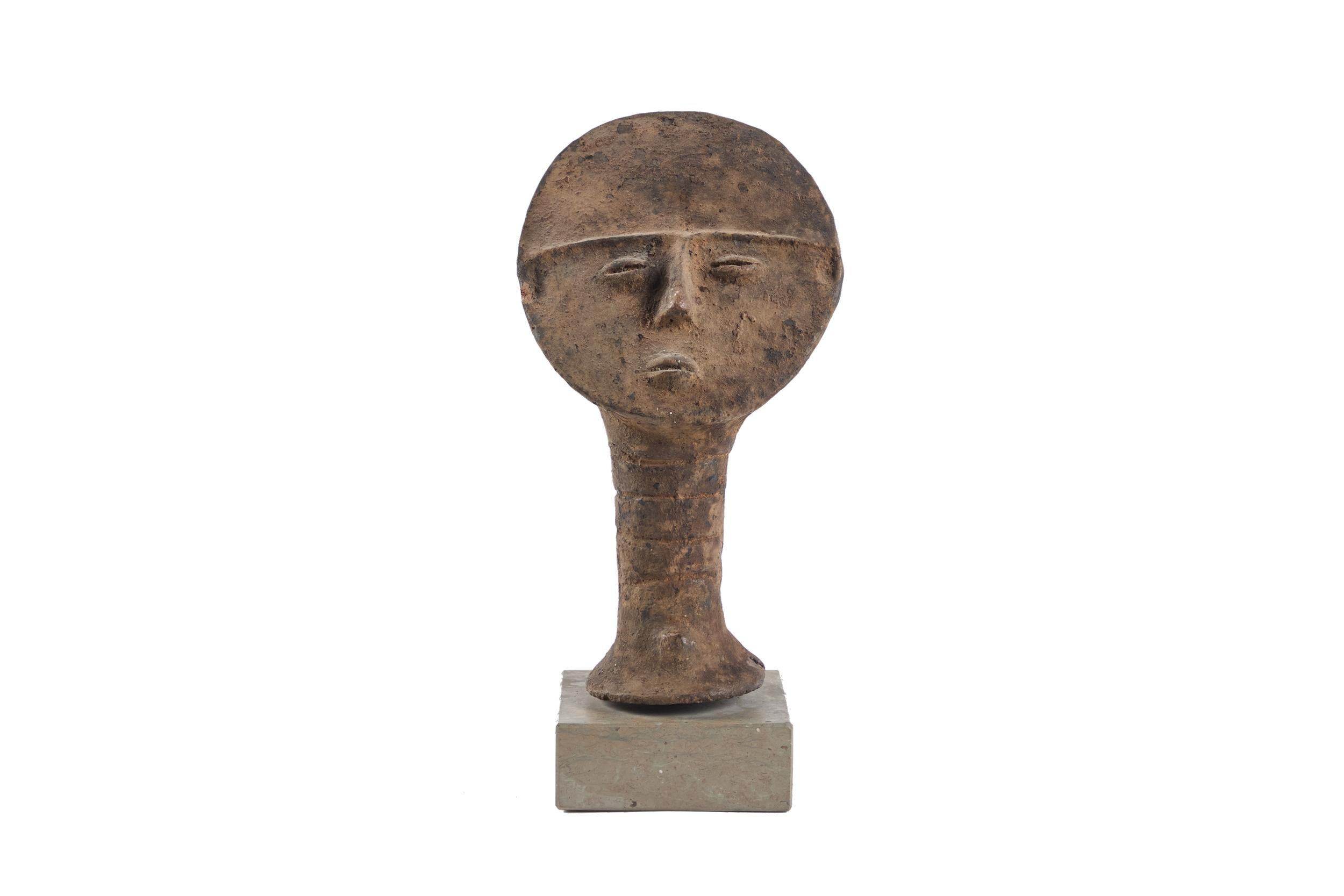 Terracotta Sculpture of Head For Sale 1