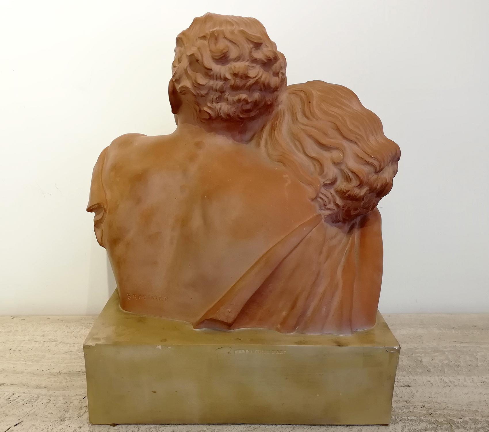 Terracotta Sculpture of Jean Marais Signed "Brochard" at 1stDibs