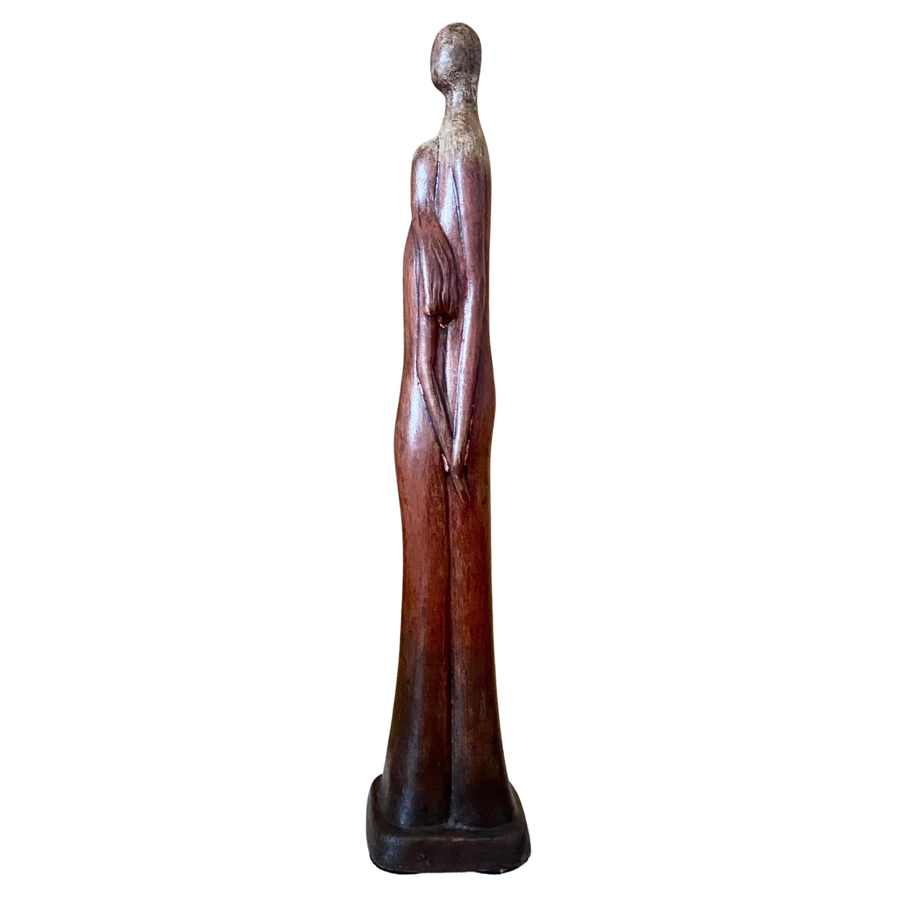 Terracotta Sculpture of Two Figures in Love For Sale