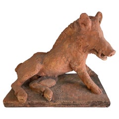 Terracotta Sculpture of Wild Boar