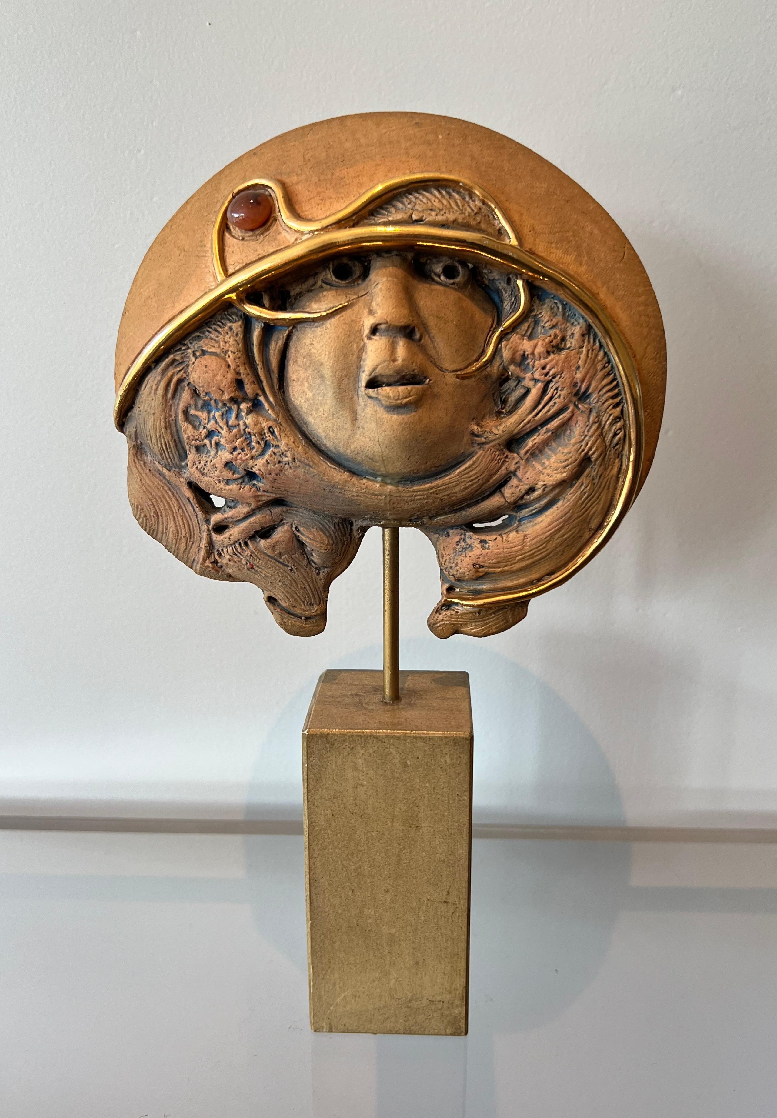 Mid-Century moderno Scultura in terracotta firmata Jean-Claude Vanhaecke in vendita