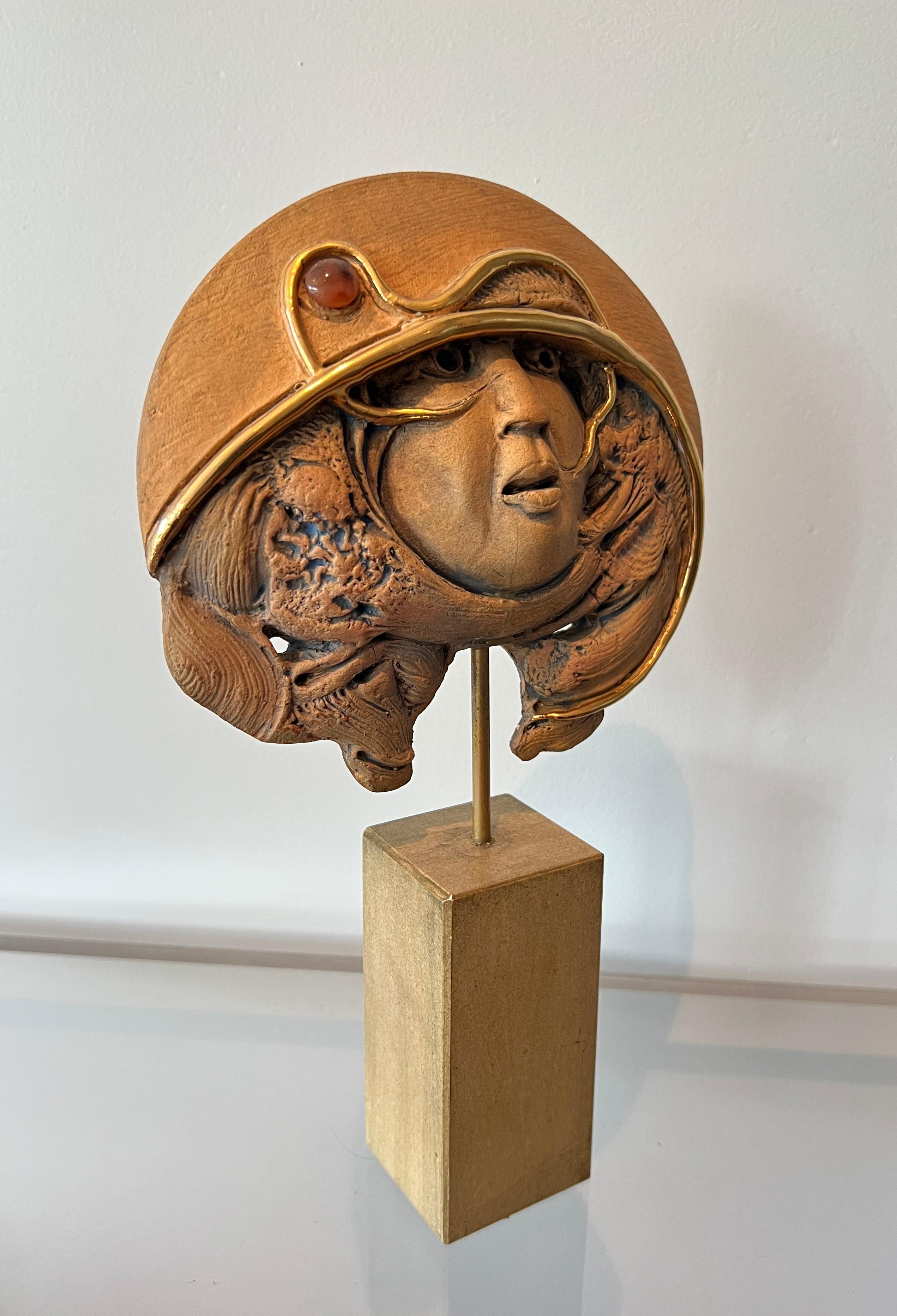 Fine XX secolo Scultura in terracotta firmata Jean-Claude Vanhaecke in vendita