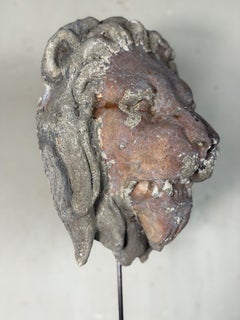 Sculpture en terre cuite, couvercle de bobine, élément de façade du XIXe siècle