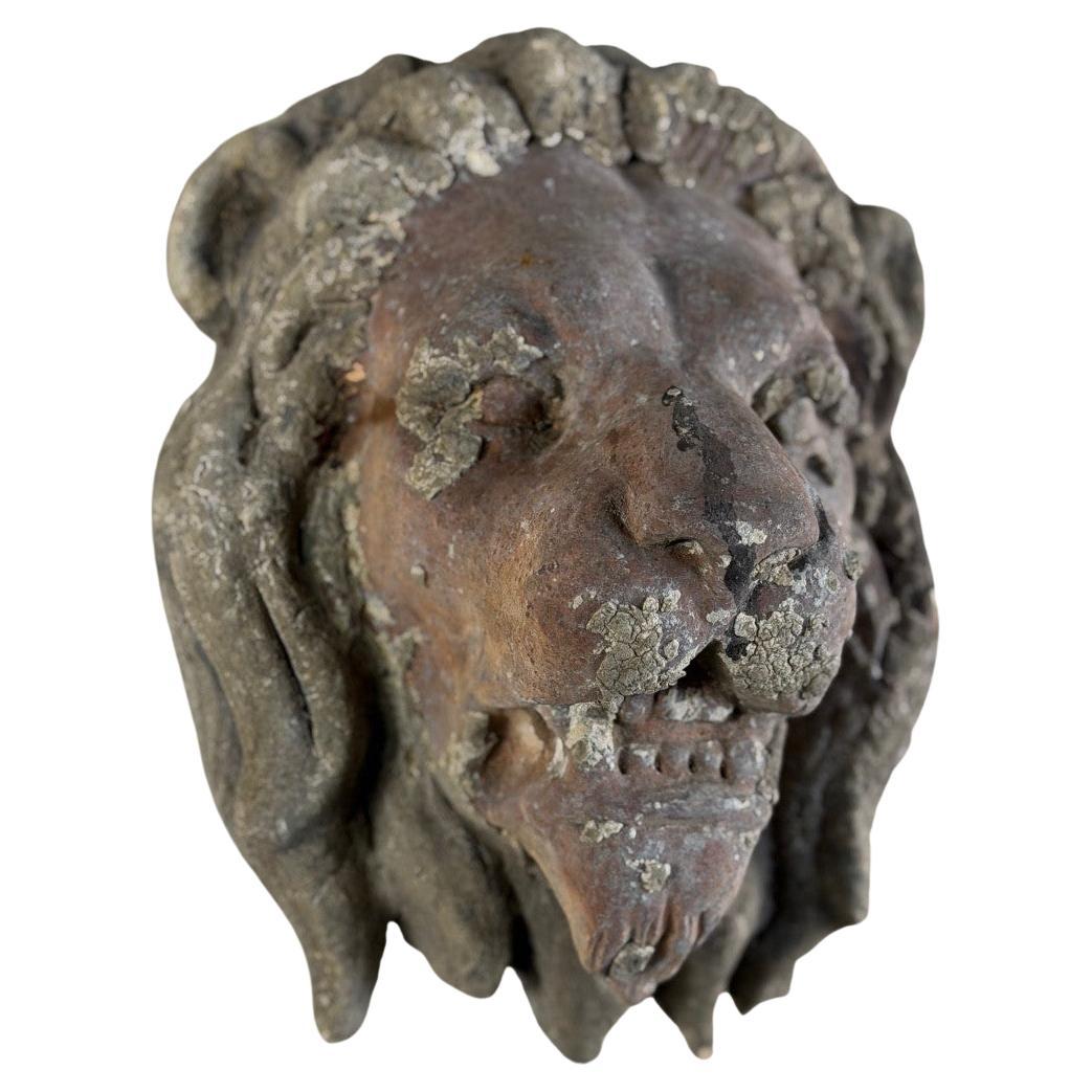 Terracotta sculpture, spool cover, 19th-century facade element For Sale