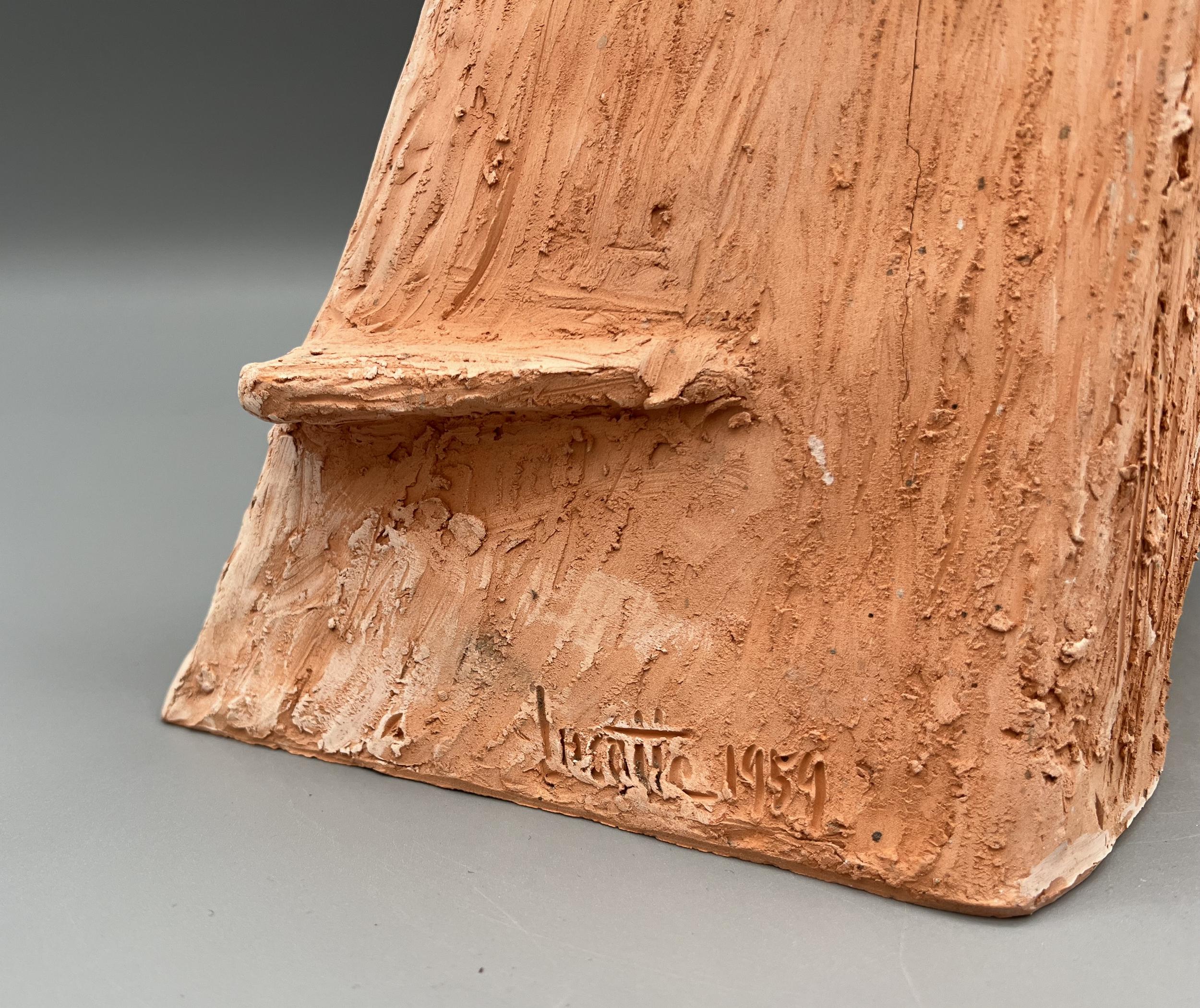 Escultura de terracota, pieza única de Michel Lucotte, Francia, 1959 en venta 3
