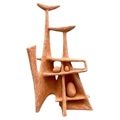 Terrakotta-Skulptur, einzigartiges Stück von Michel Lucotte, Frankreich, 1959