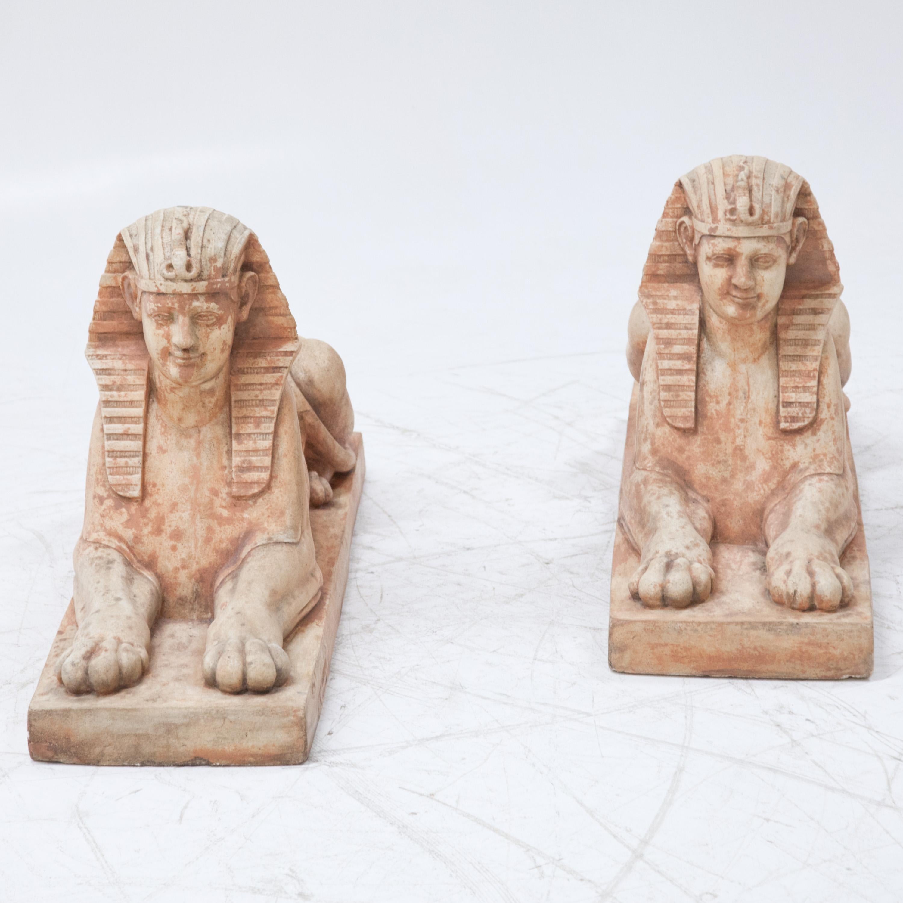 European Terracotta Sphinxes, Second Half of the 20th Century