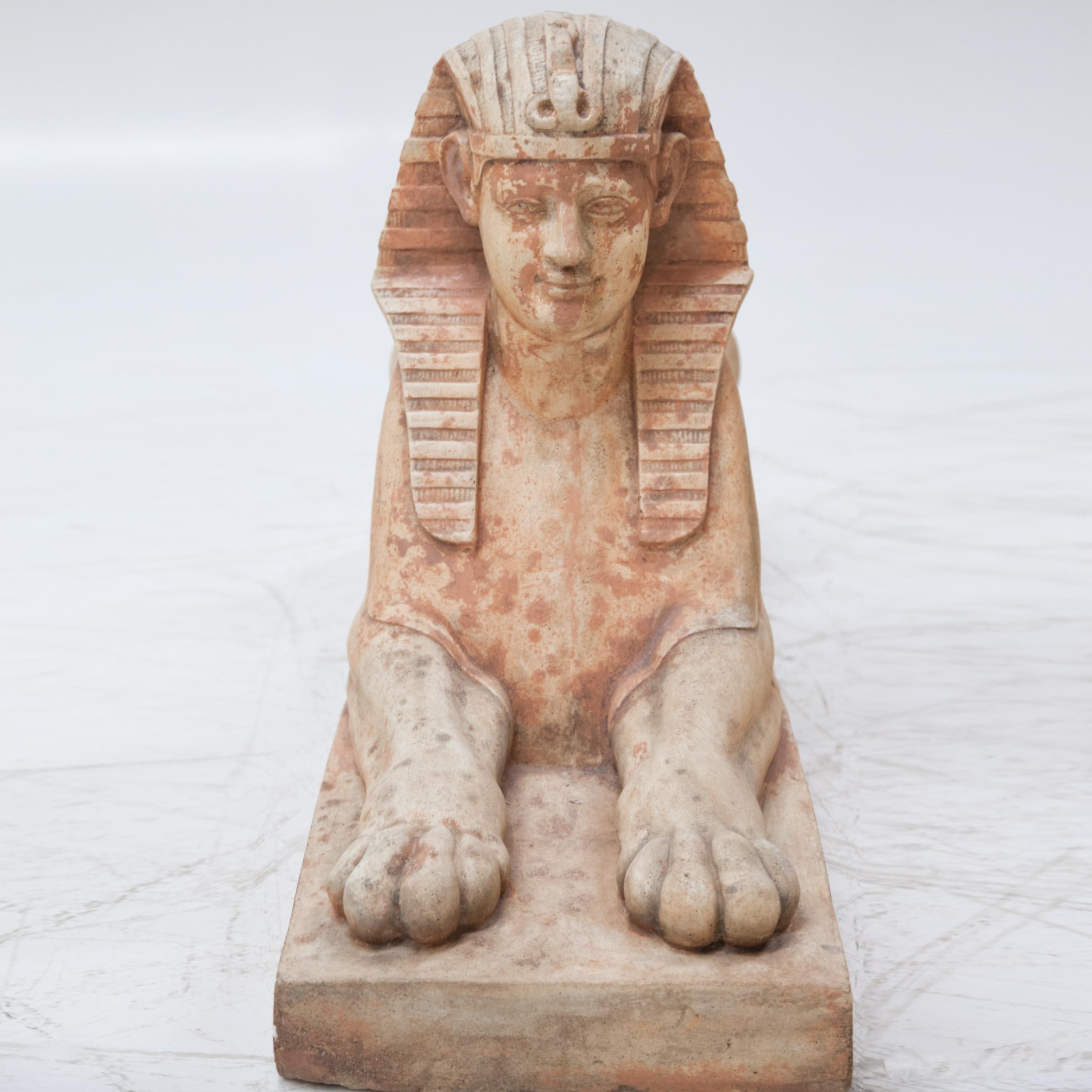 Terracotta Sphinxes, Second Half of the 20th Century In Good Condition In Greding, DE