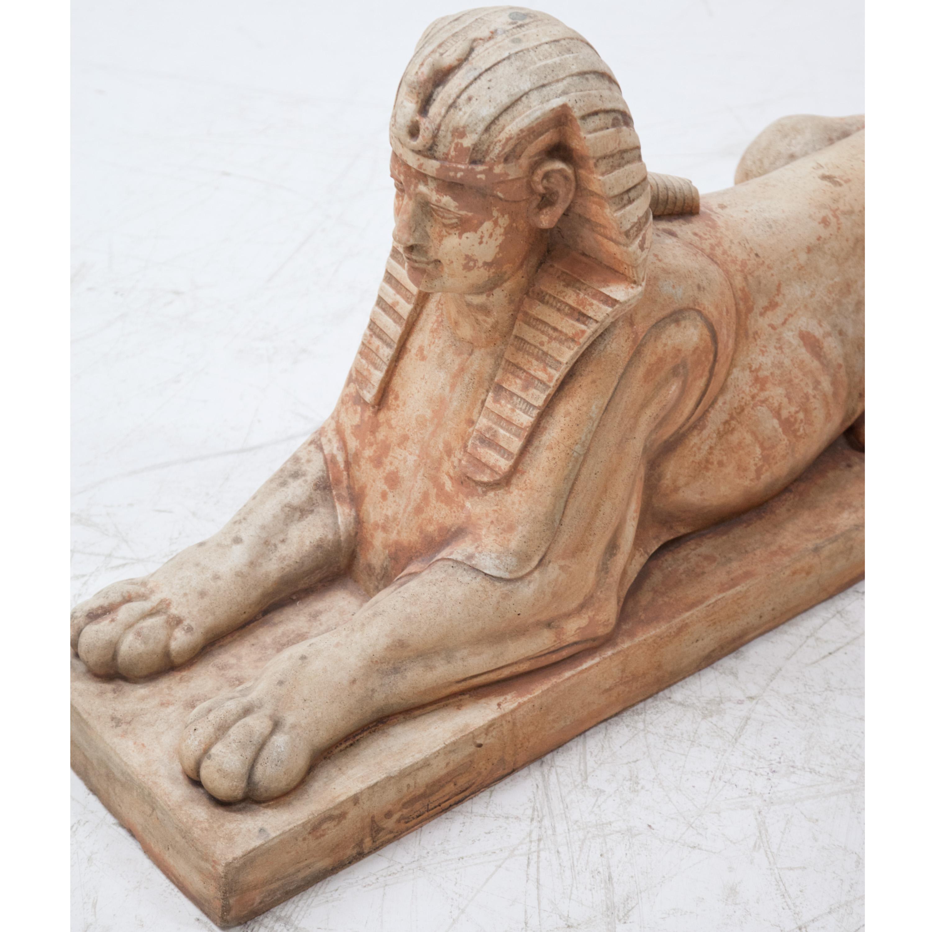 Terracotta Sphinxes, Second Half of the 20th Century 3