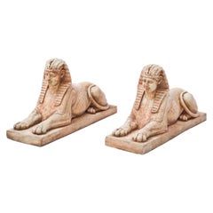 Vintage Terracotta Sphinxes, Second Half of the 20th Century