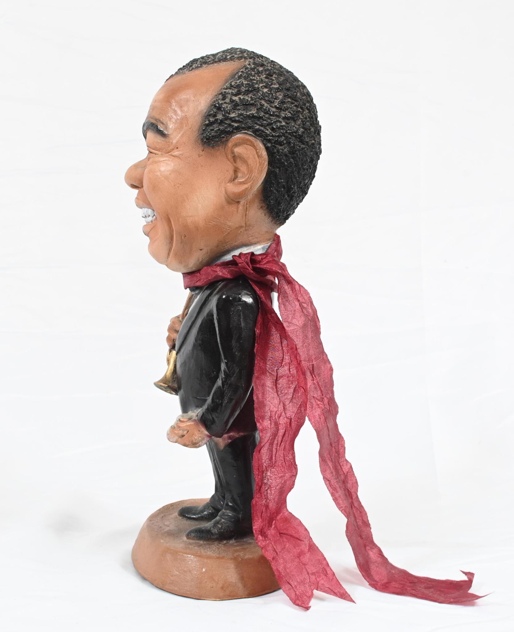 Statue Louis Armstrong Satchmo New Orleans Jazz Art Bon état - En vente à Potters Bar, GB