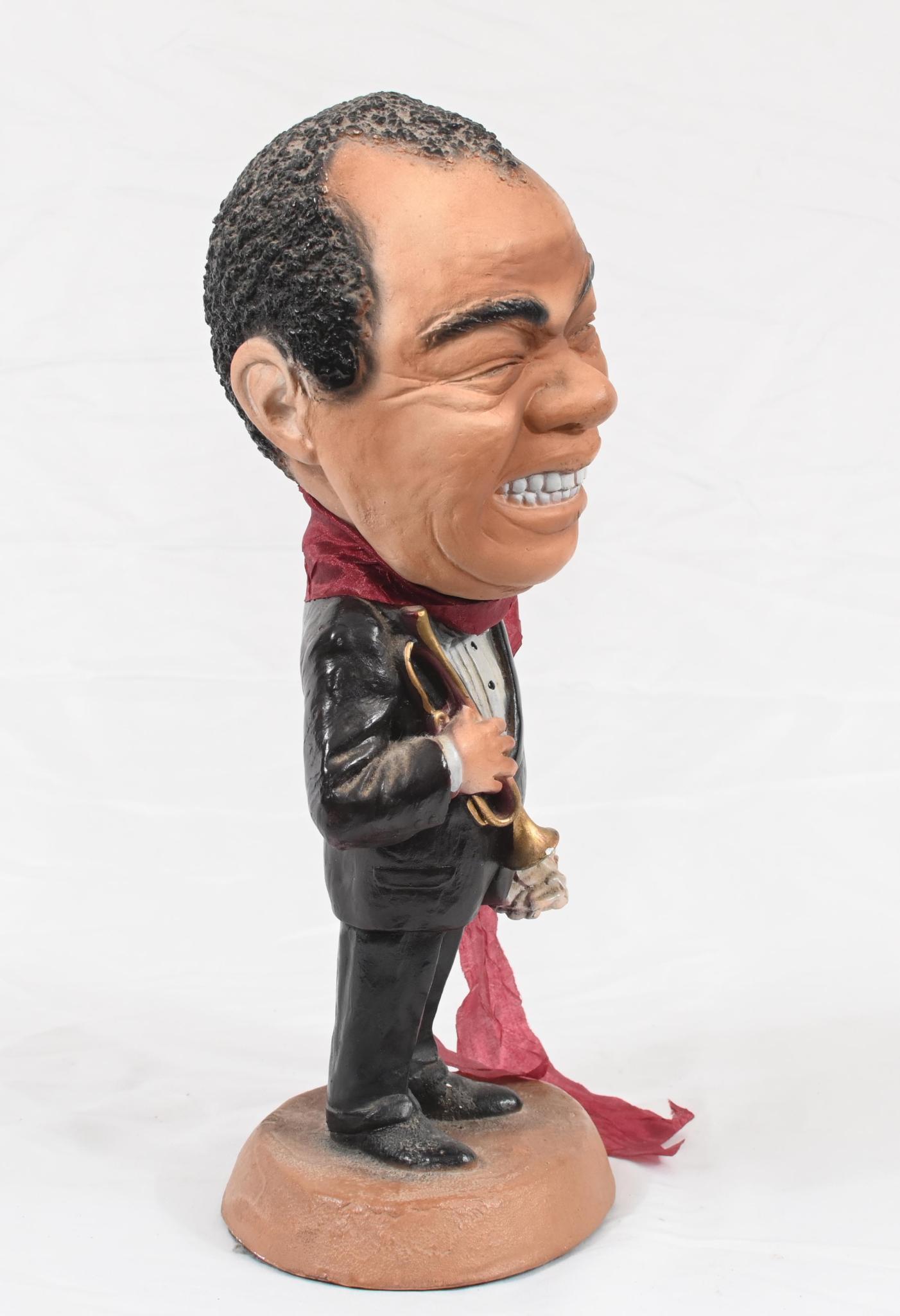 Milieu du XXe siècle Statue Louis Armstrong Satchmo New Orleans Jazz Art en vente