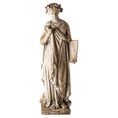 Estatua de terracota de una escriba, siglo XIX