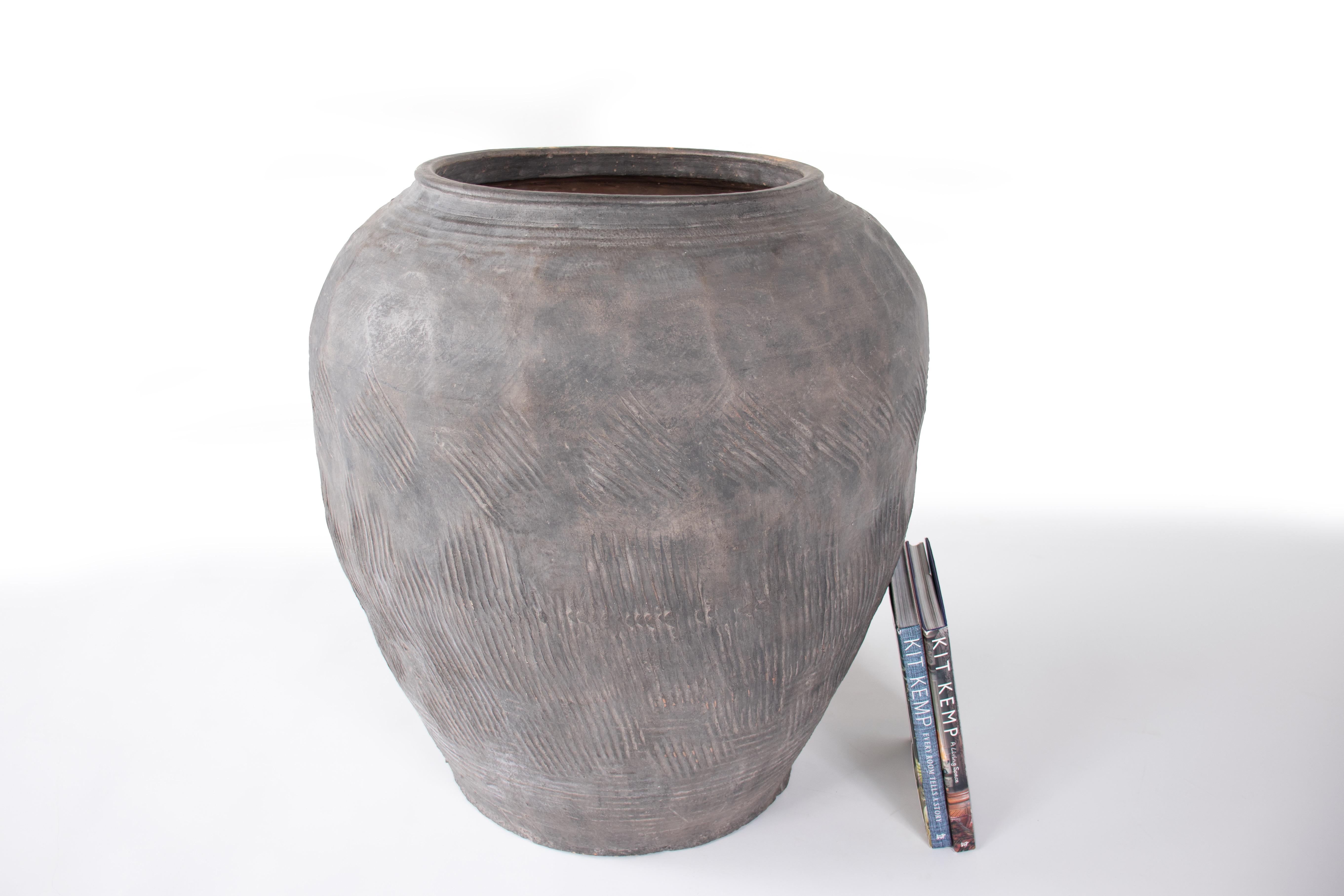 Contemporary Terracotta Storage Jar For Sale