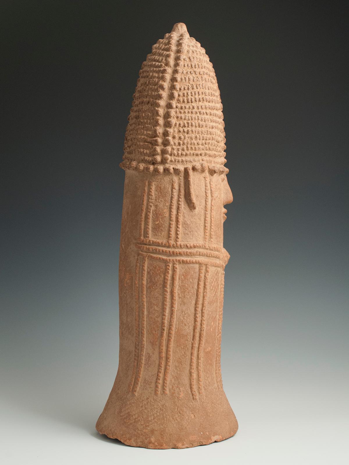 Terracotta storage Urn, Bura culture, Niger River Valley, Niger/Mali/Burkina Faso.

These urns were found during excavations in the Niger River Valley and are attributed to the mysterious Bura culture, about which little is known. The vessels were