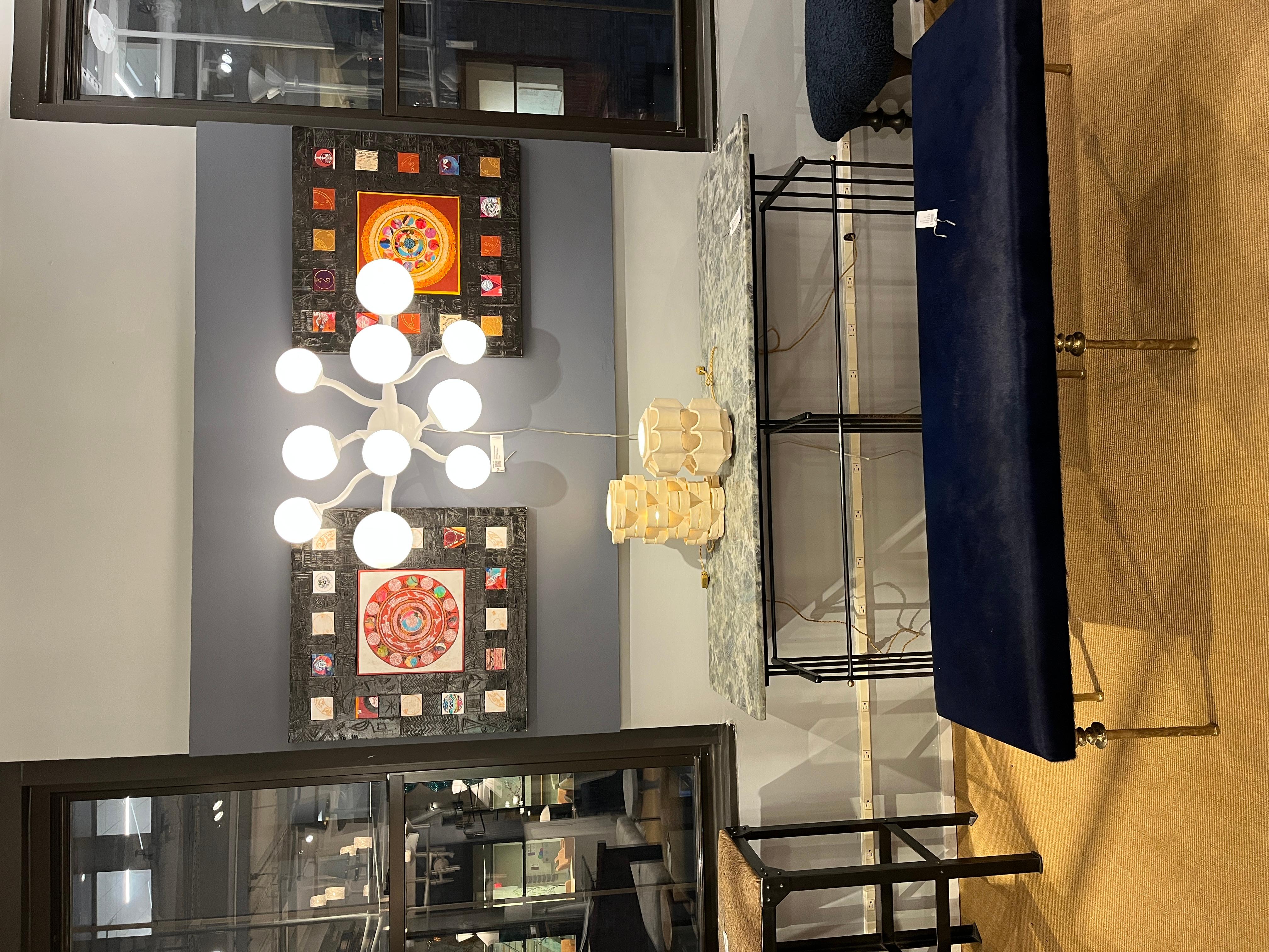 Organic Modern Terracotta Table Lamp by Nicole Fichot For Sale