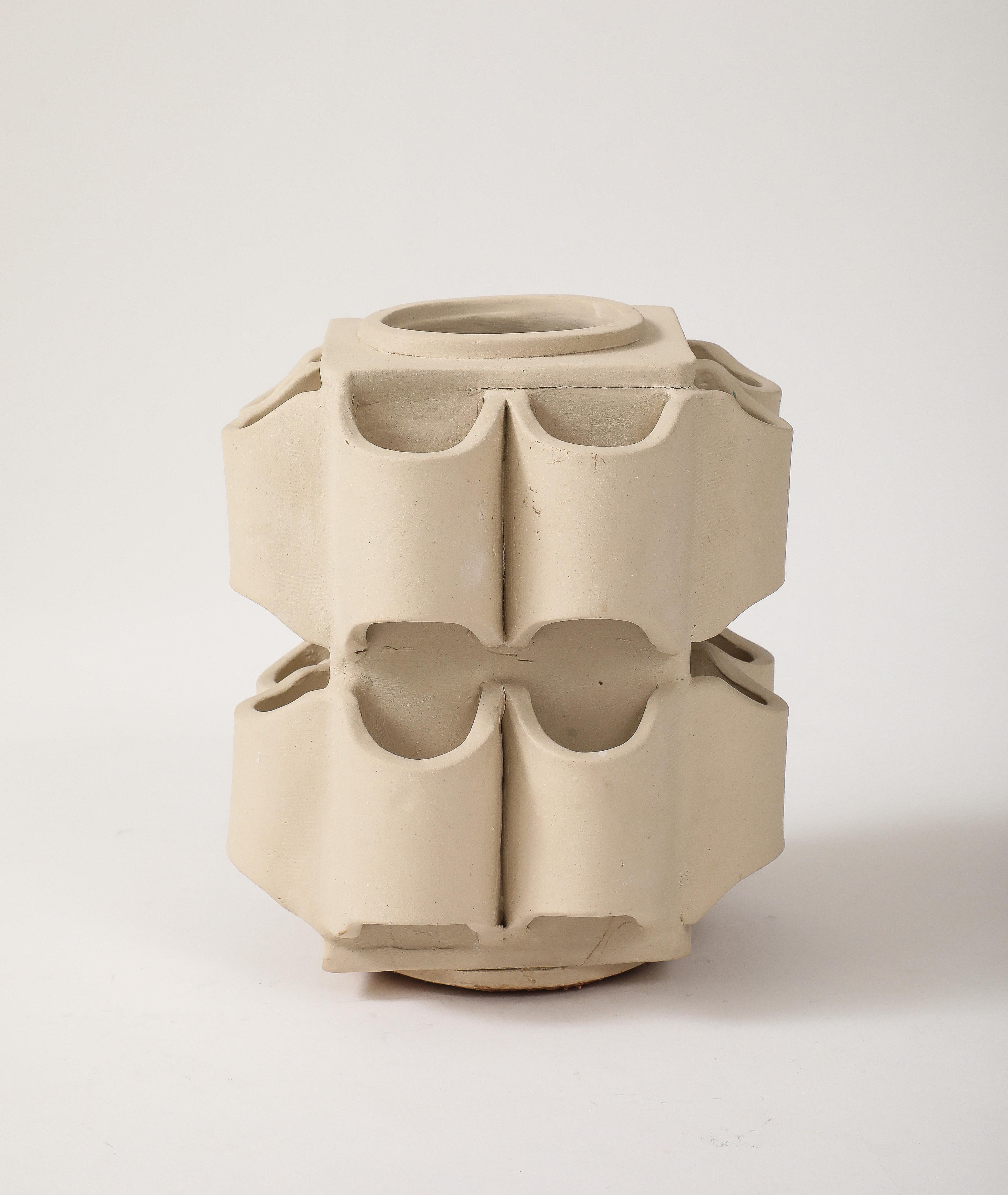 Terracotta Table Lamp by Nicole Fichot In New Condition For Sale In Los Angeles, CA