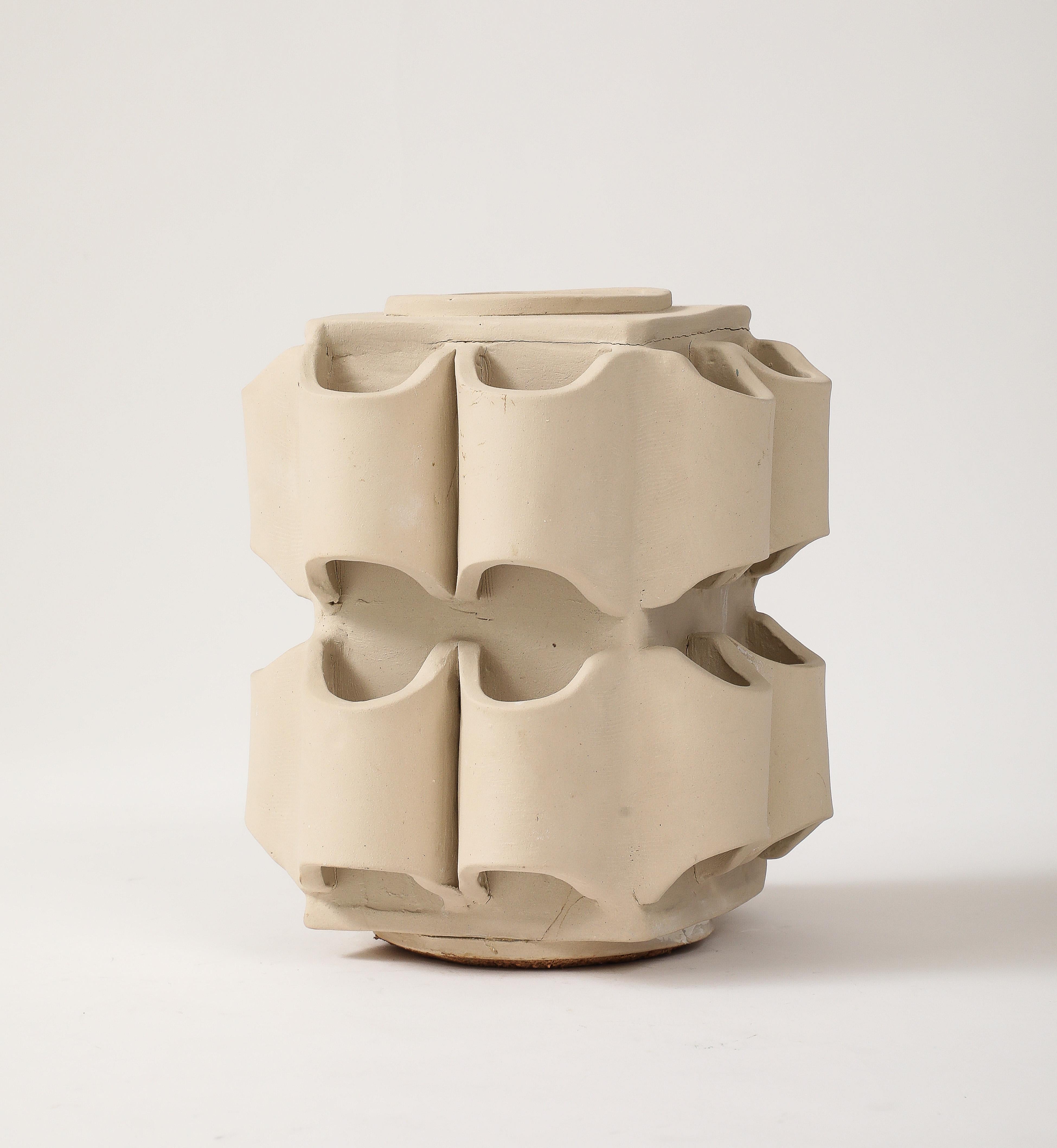 Terracotta Table Lamp by Nicole Fichot For Sale 2