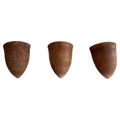 Terracotta Three of Set Wall Lamps, 1970s, Spain