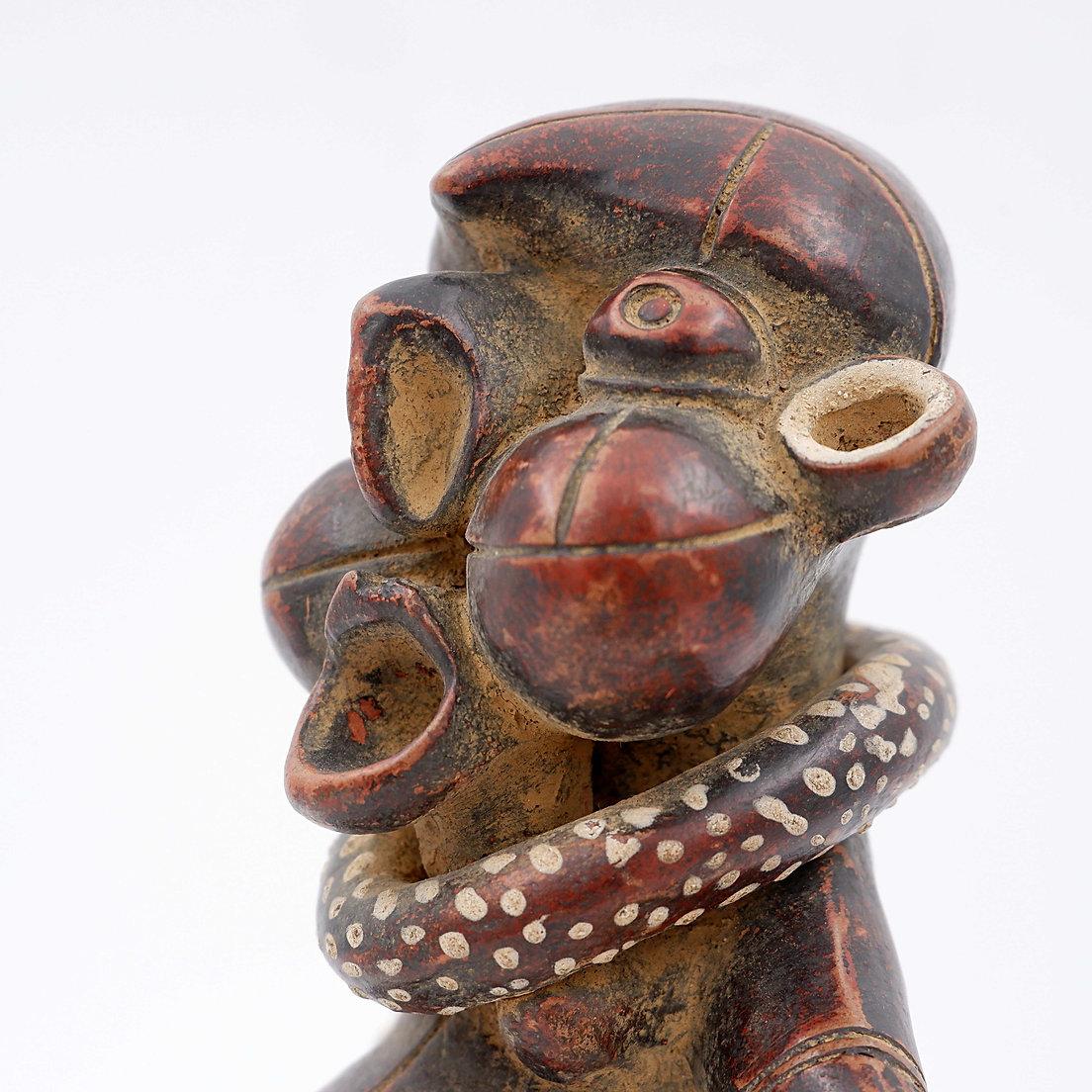 Terracotta Figurina Tikar in terracotta - Maison Dieu - Camerun in vendita
