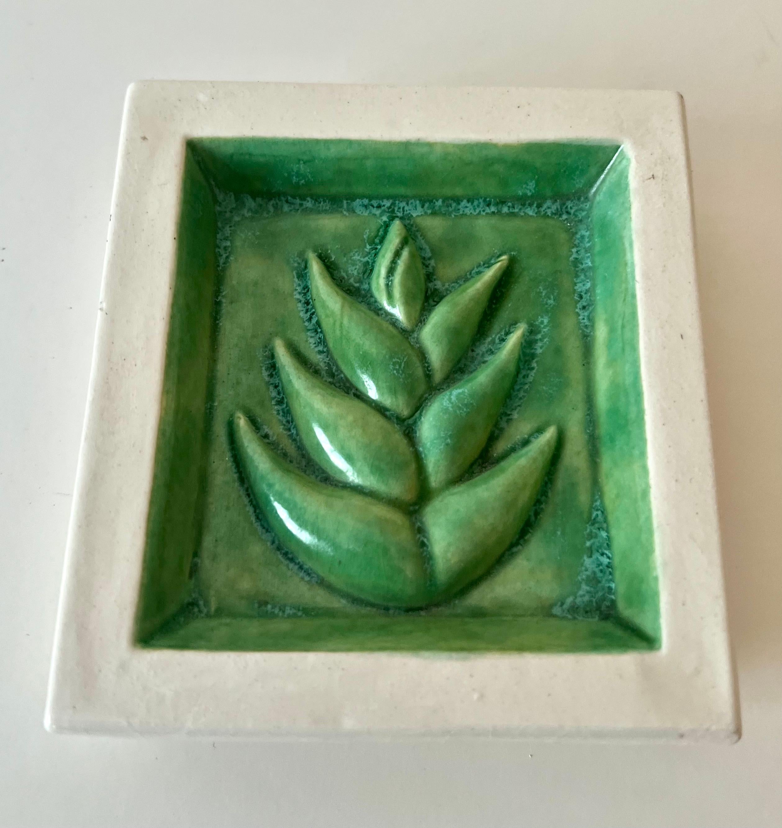 green terracotta tile