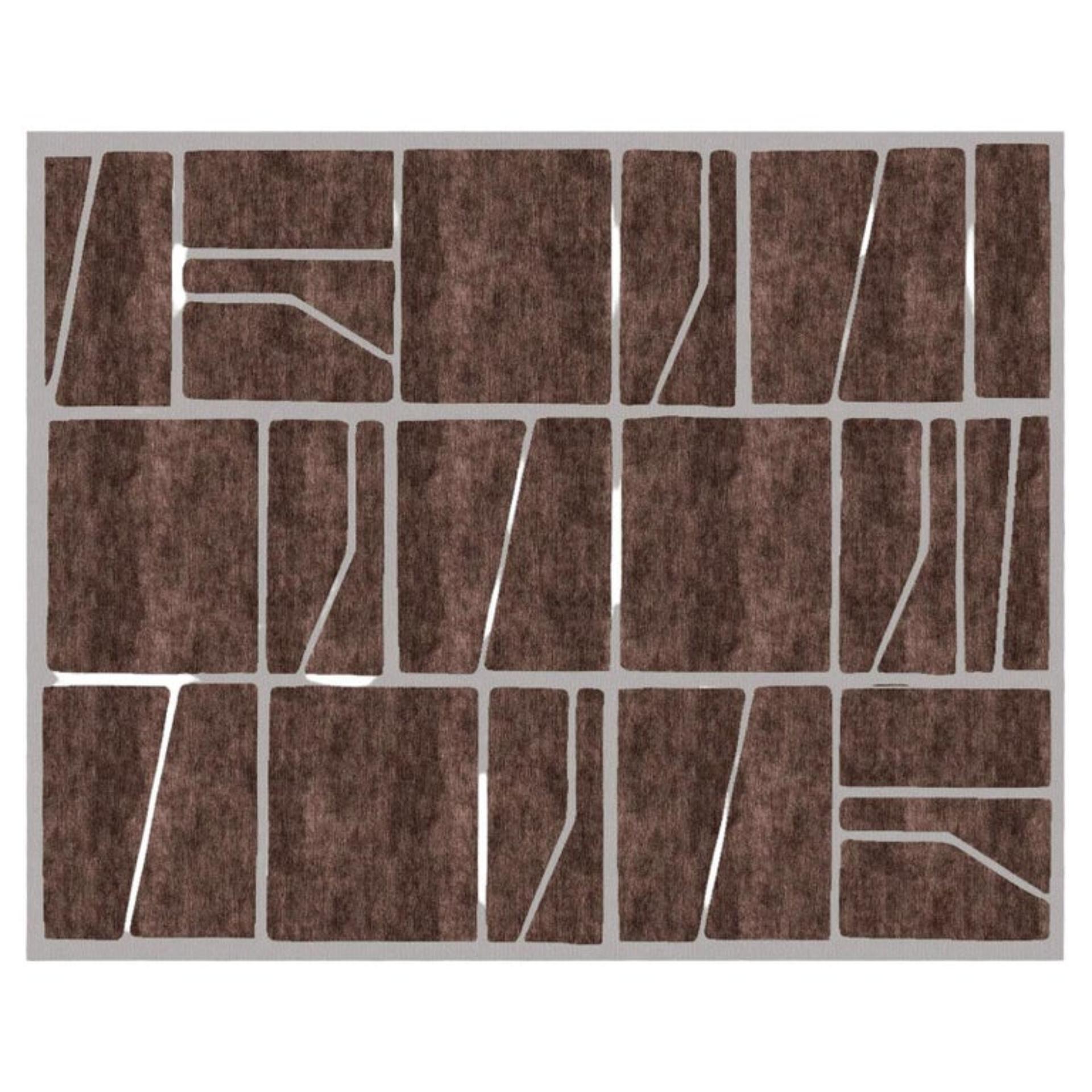 Nepalese Terracotta Tiles Medium Rug by Art & Loom For Sale