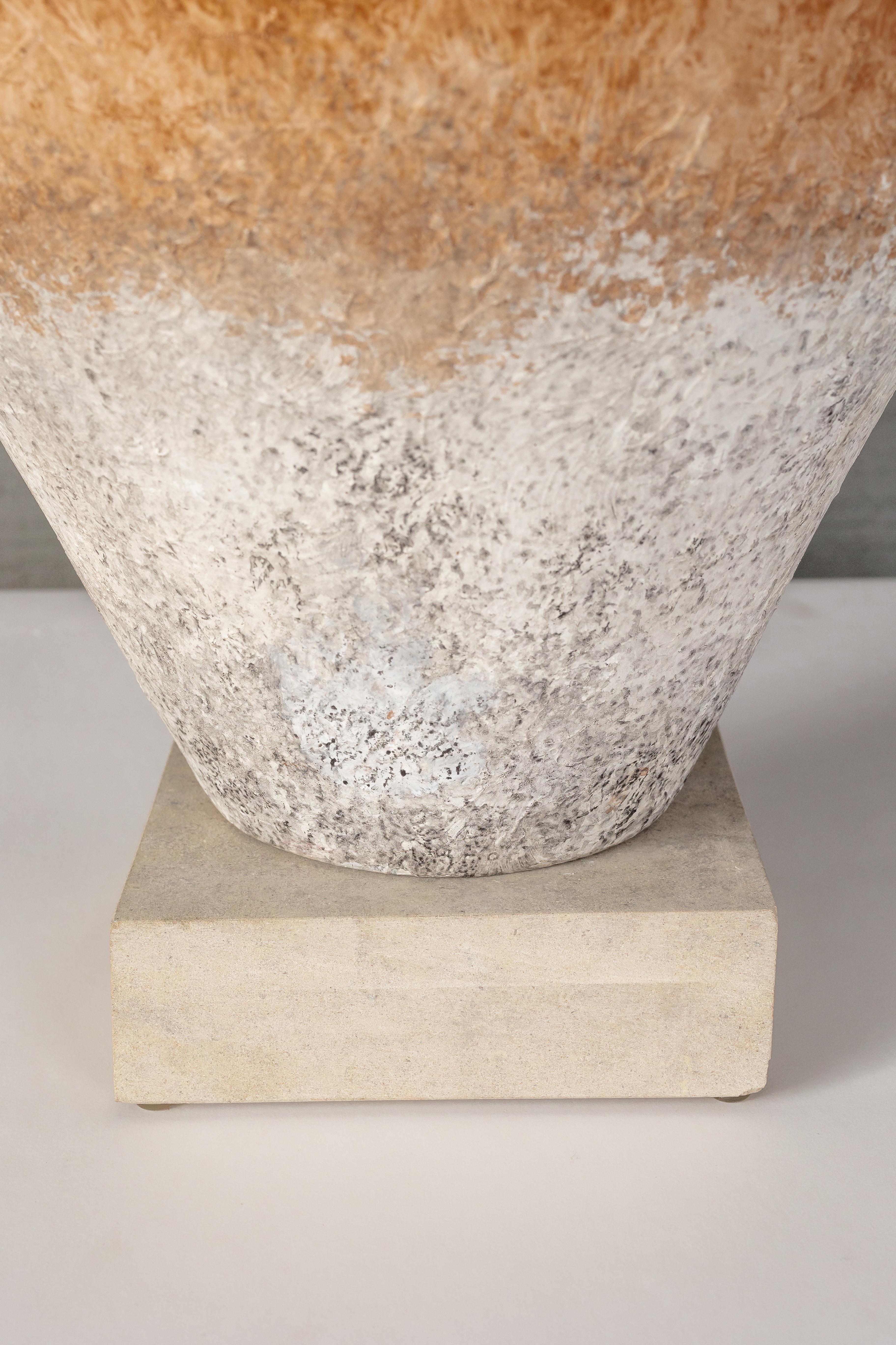Terracotta Tone Ceramic Table Lamp In New Condition In Dallas, TX