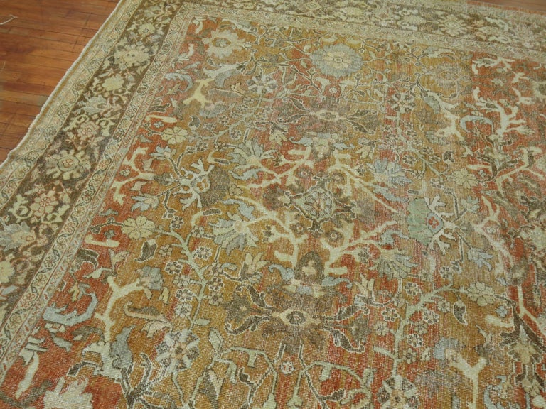 Terracotta Traditional Persian Room Size Decorative Hand-Woven Rug 2