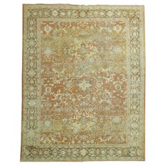 Terracotta Traditional Persian Room Size Decorative Hand-Woven Rug