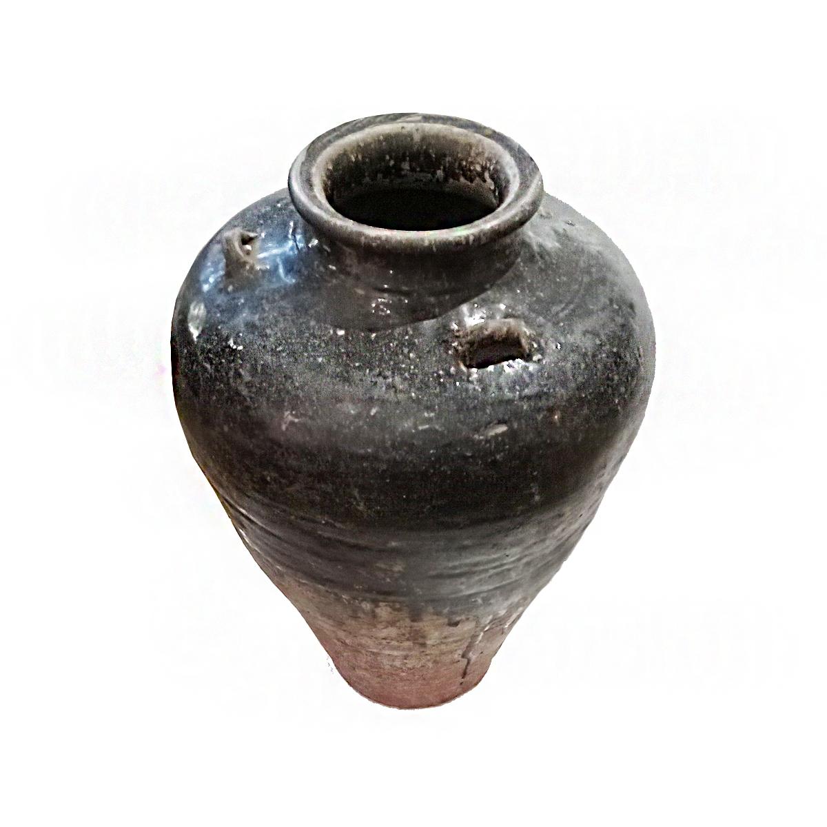 Terrakotta-Urne/Gefäß/Vase aus Indonesien  (Glasiert) im Angebot