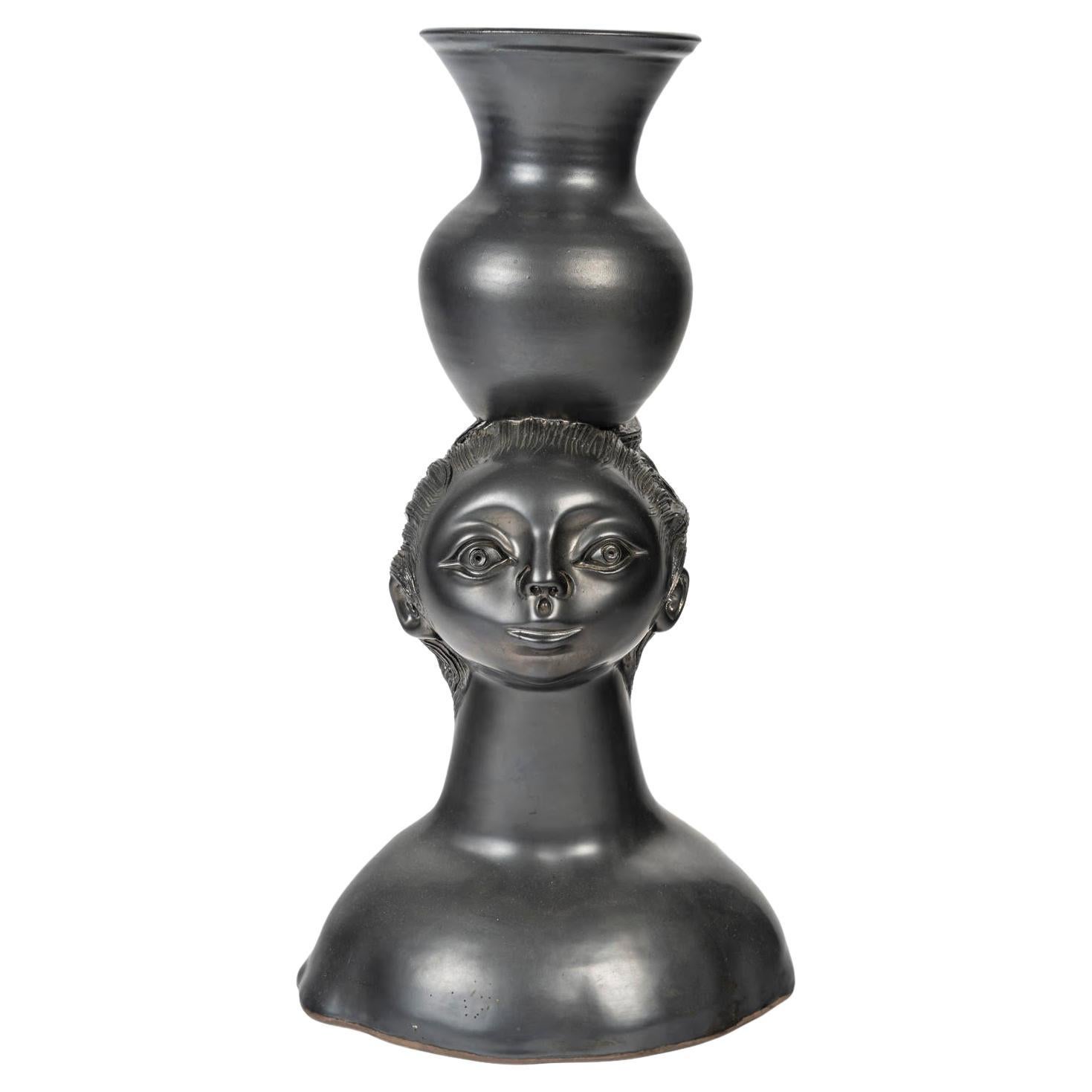 Terracotta Vase by Jean Marais, 20th Century. in vendita