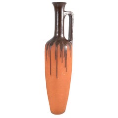 Terracotta Vase by M. De Witte and F.A. Vandenbroecke