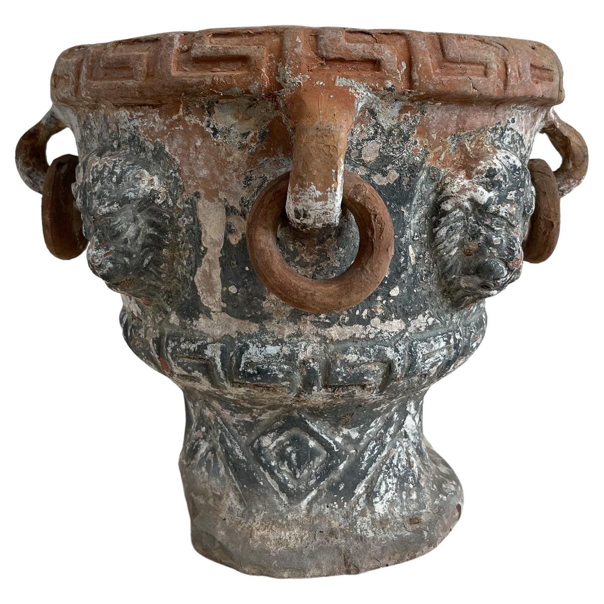 20th Century Green Glazed Terracotta Italian Vase, 1970 For Sale at 1stDibs