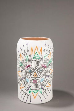 Terracotta Vase from Vasi diVisi Collection by Alessandro Mendini