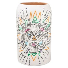 Terracotta Vase from Vasi diVisi Collection by Alessandro Mendini