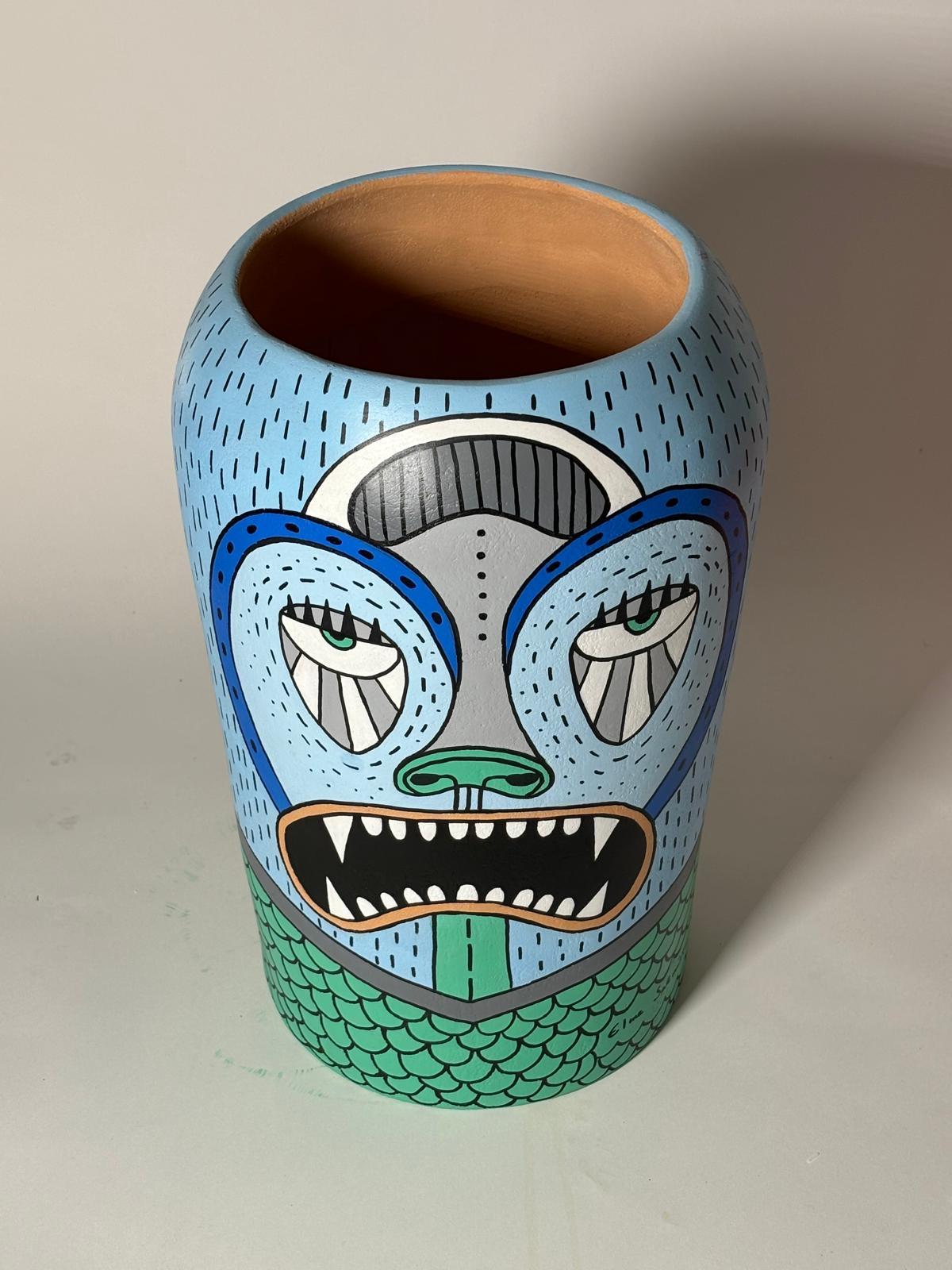 Vase en terre cuite de la collection Vasi diVisi par Elena Salmistraro Excellent état - En vente à Milan, Italy