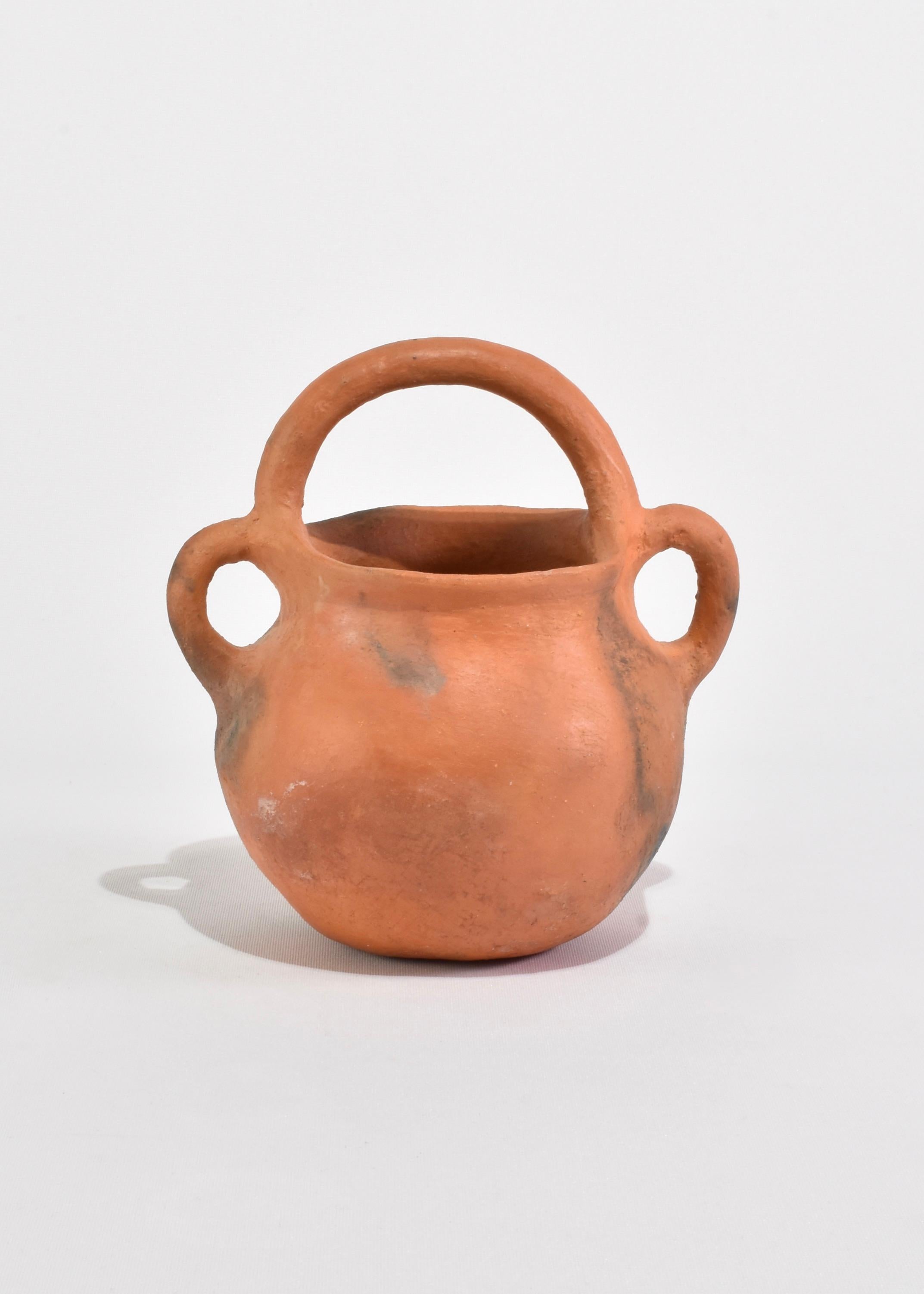 Hand-Crafted Terracotta Vessel For Sale