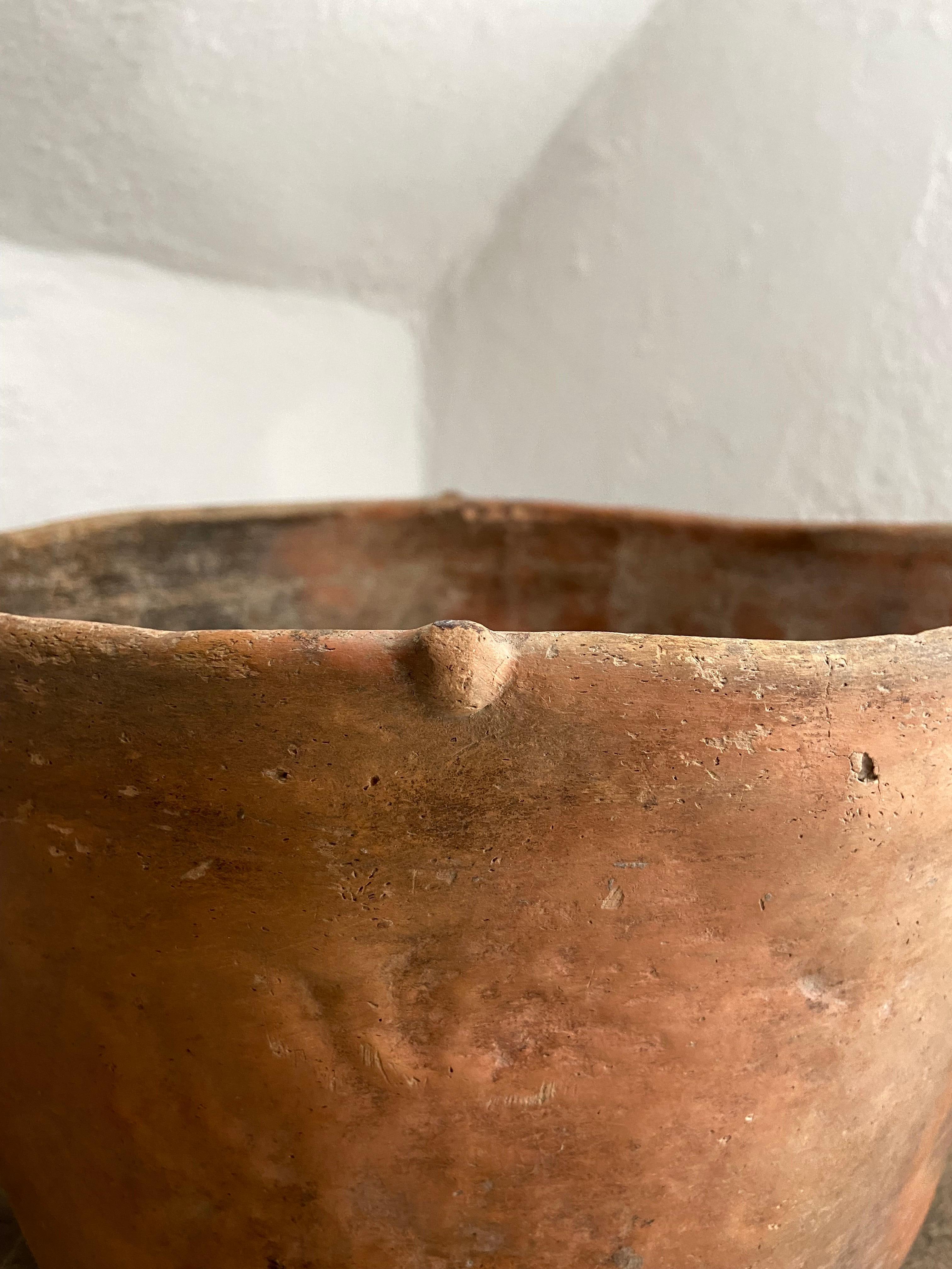 Terracotta Water Bowl from Mexico, Circa 1950´s For Sale 4
