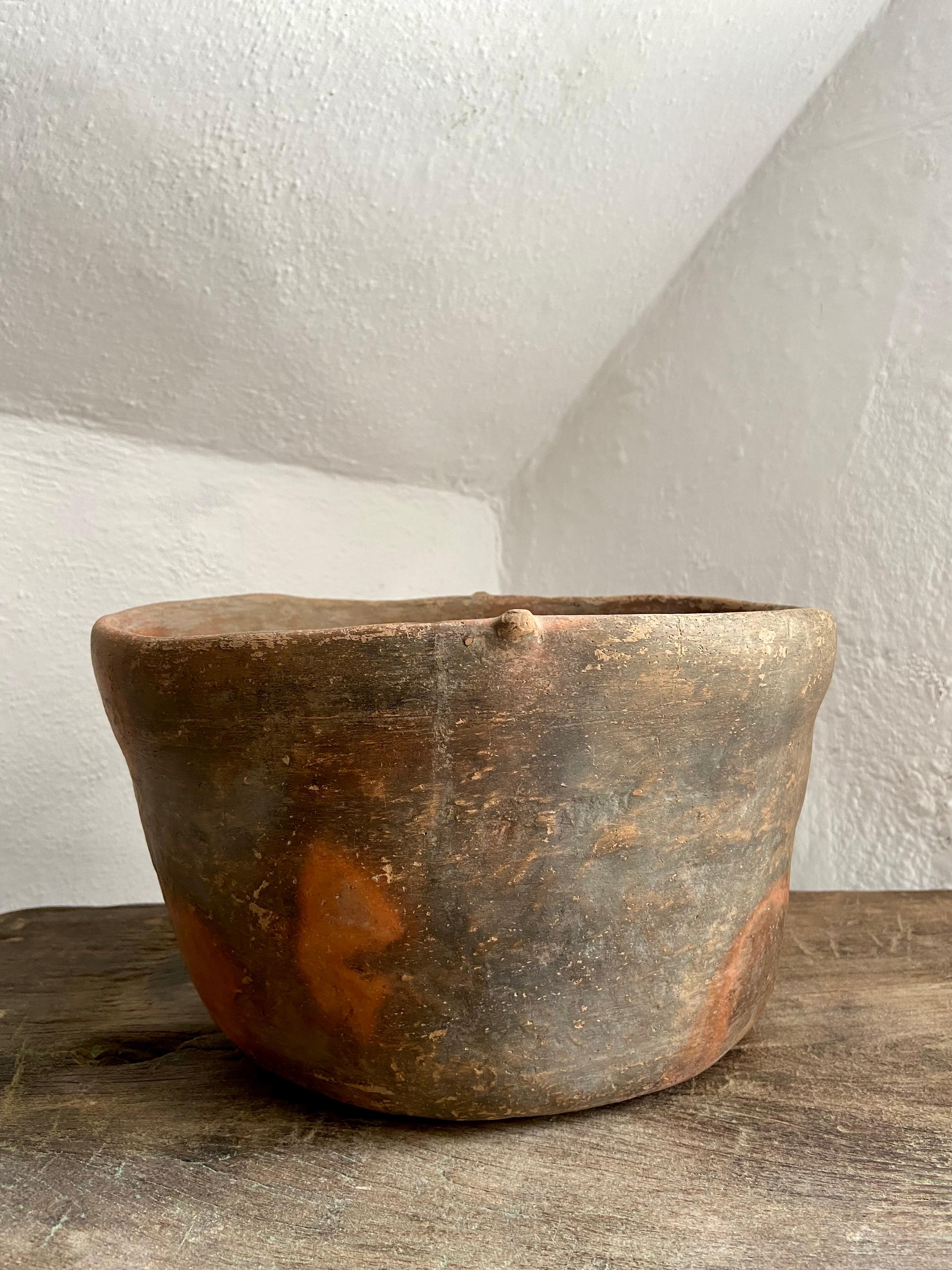 Mexican Terracotta Water Bowl from Mexico, Circa 1950´s For Sale