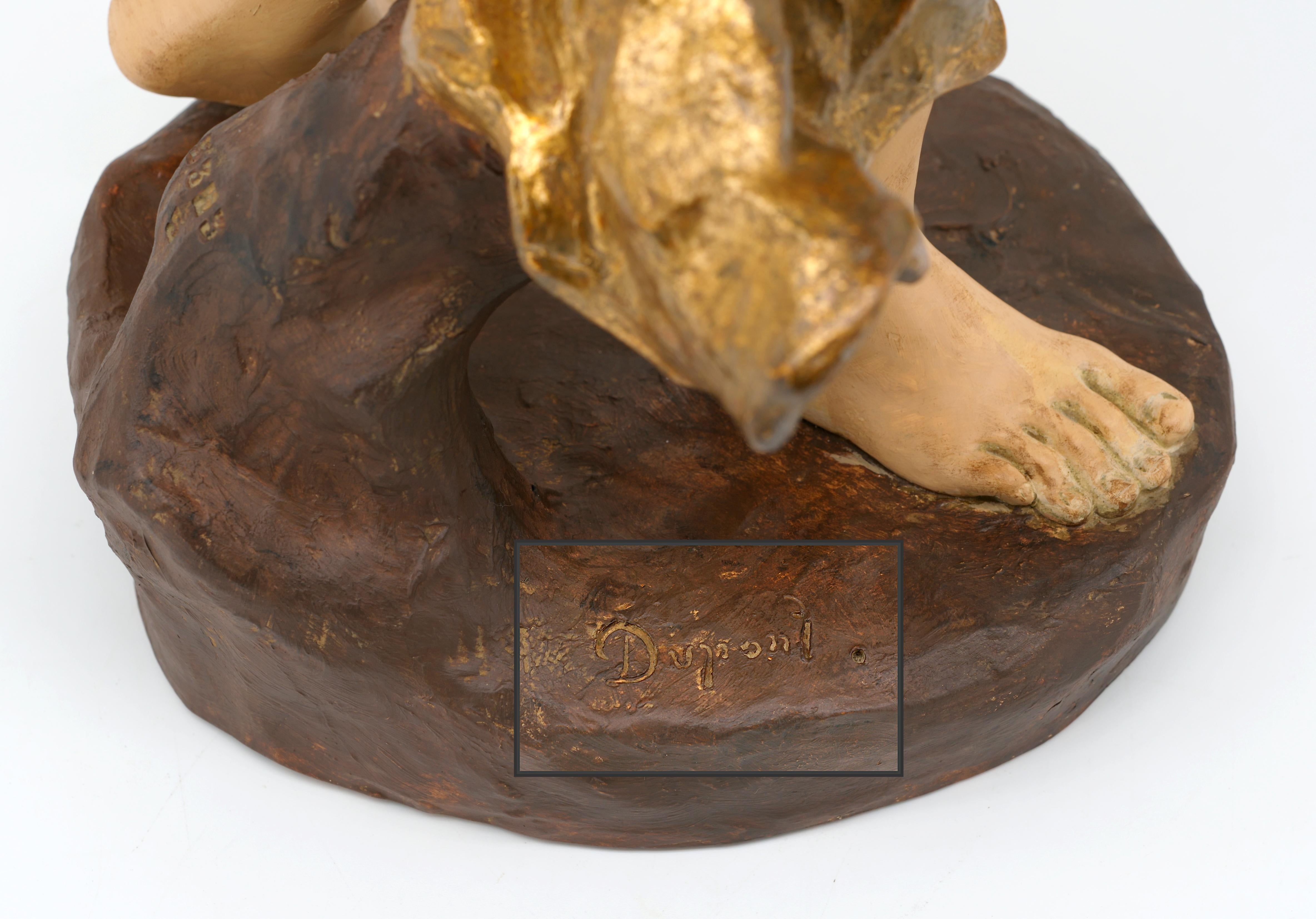 Scultura in terracotta con portatore d'acqua, 1890 ca. in vendita 9
