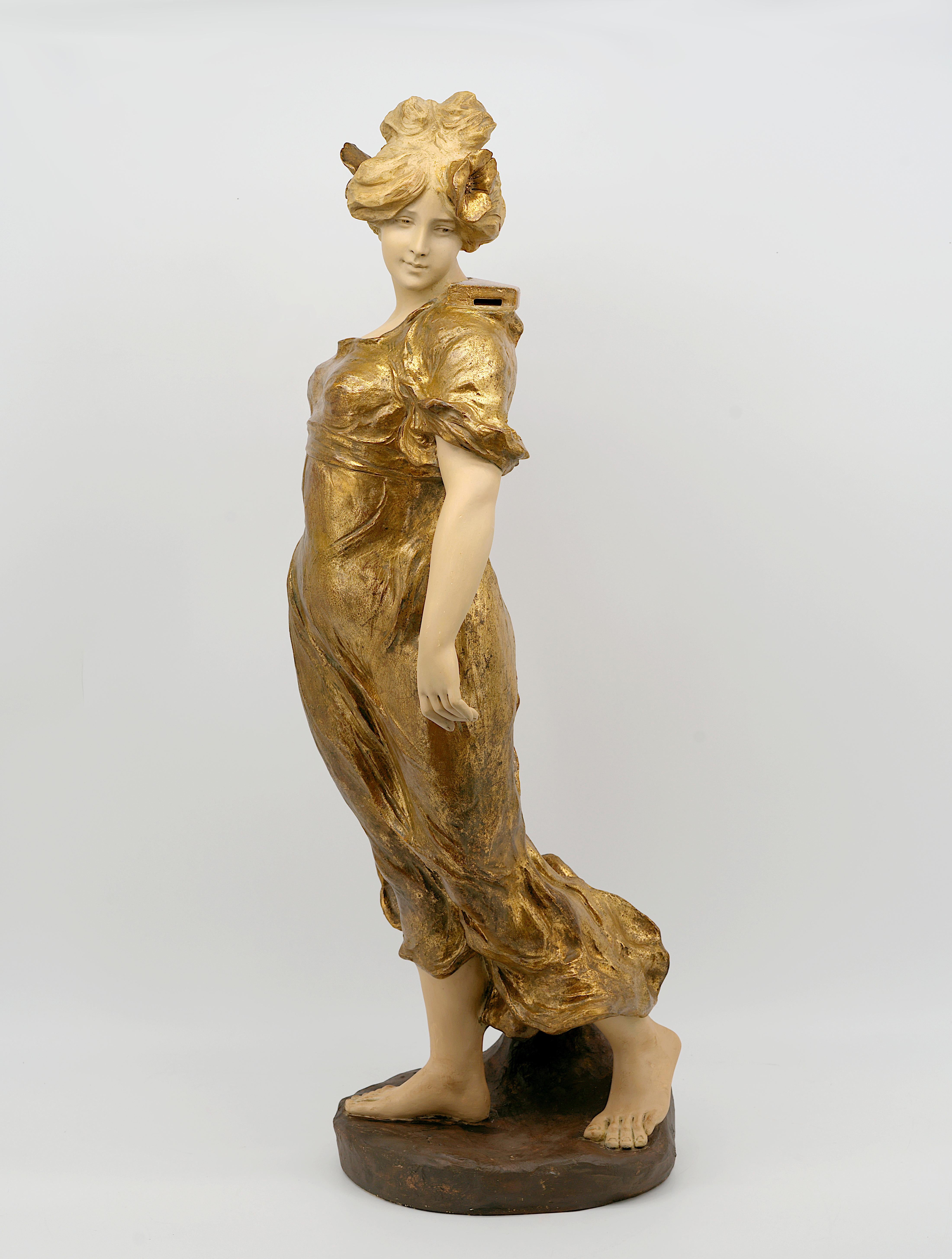 Napoleone III Scultura in terracotta con portatore d'acqua, 1890 ca. in vendita