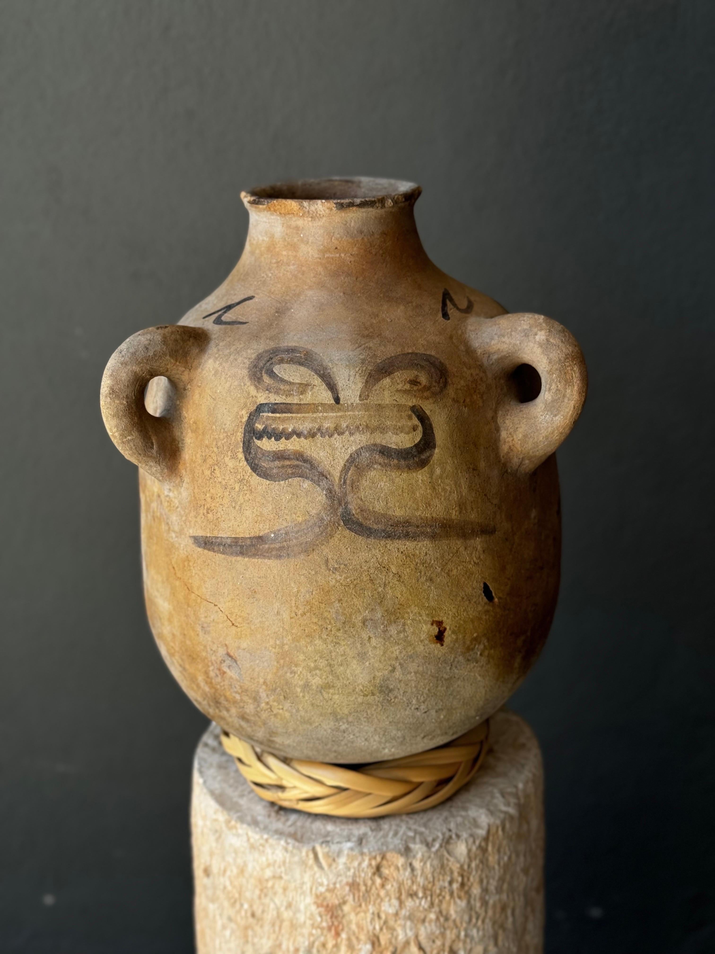 Mexican Terracotta Water Jar From Guerrero, Mexico, Circa 1960´s For Sale
