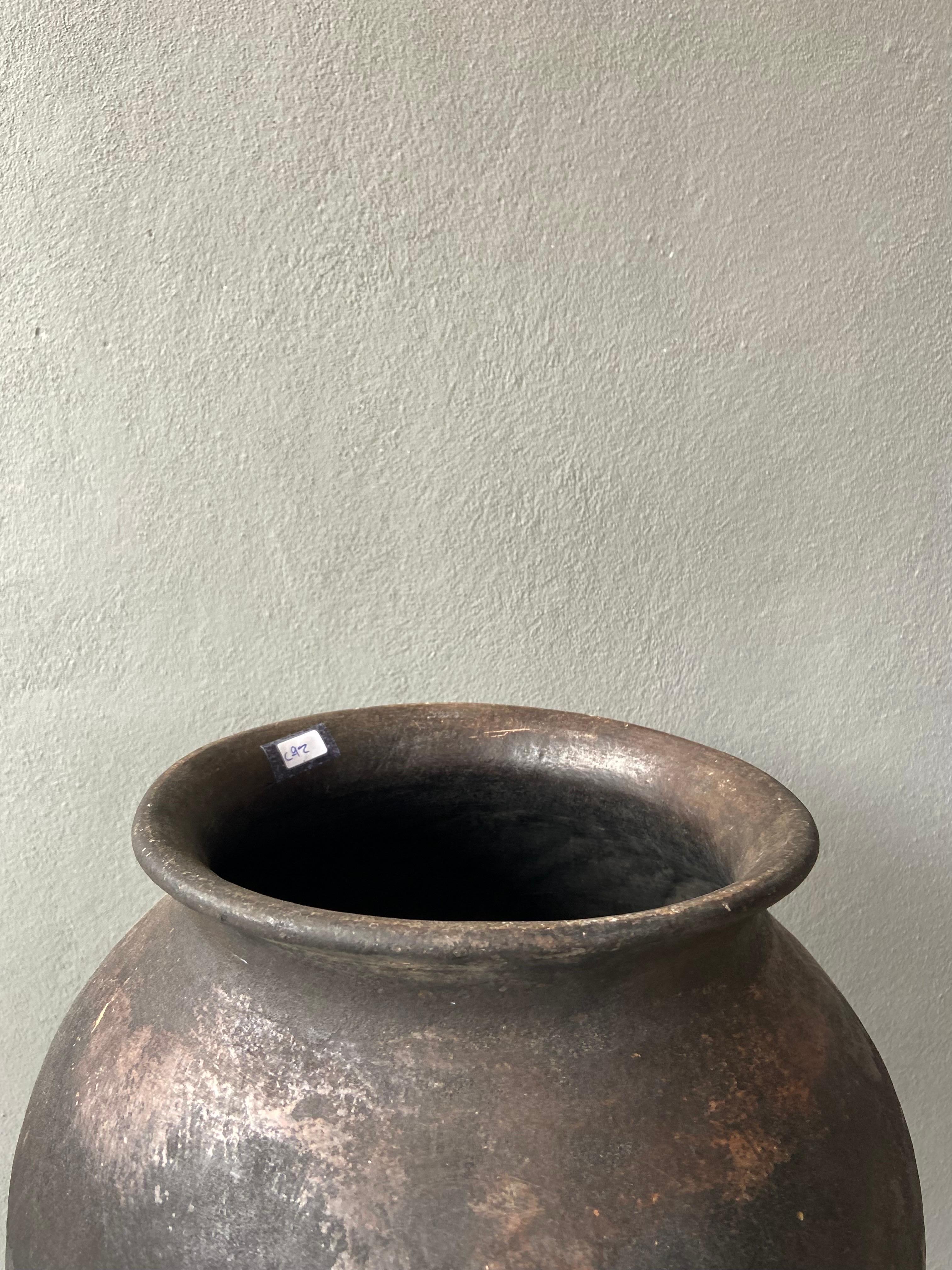 Fired Terracotta Water Jar From Mexico, Mid 1950´s For Sale