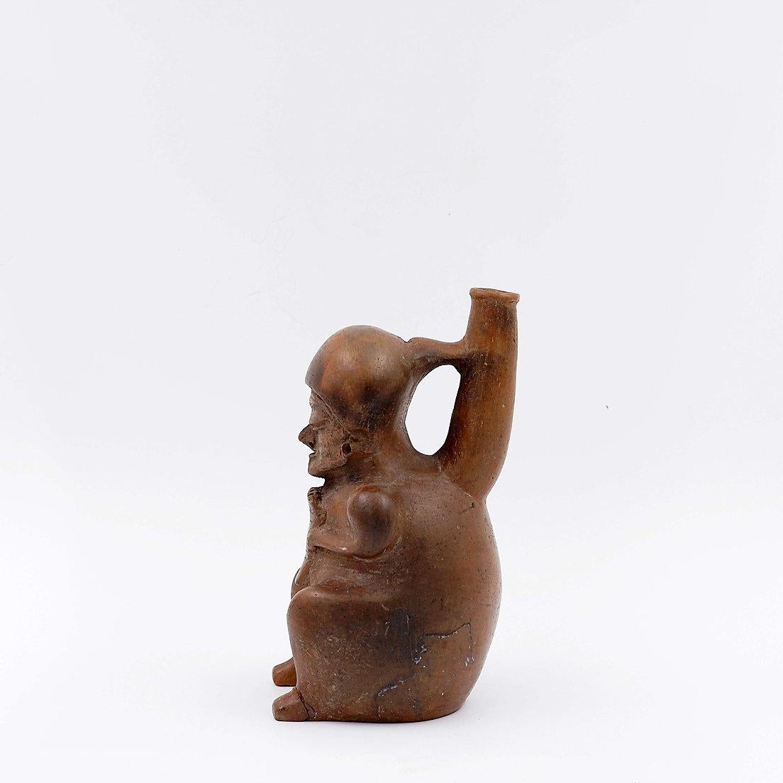 Vaso fischiante in terracotta - Cultura Chorrera - Ecuador in vendita 6