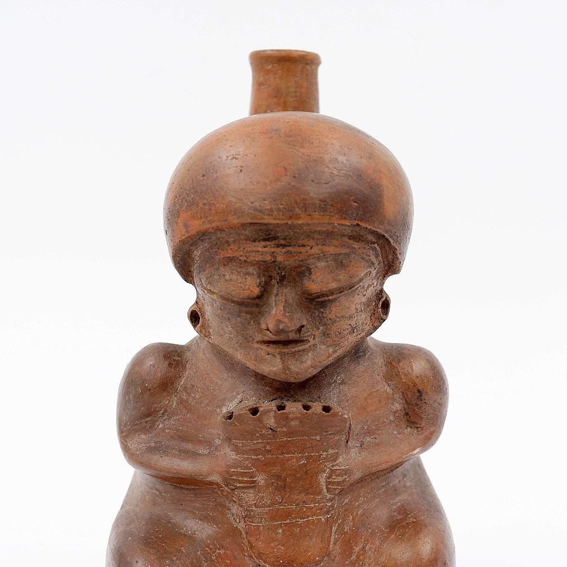 Vaso fischiante in terracotta - Cultura Chorrera - Ecuador In condizioni buone in vendita a Linkebeek, BE