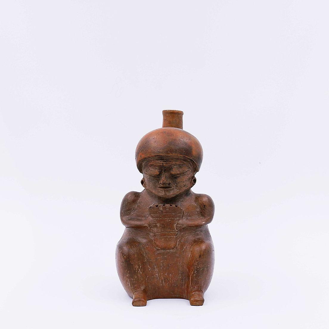 XX secolo Vaso fischiante in terracotta - Cultura Chorrera - Ecuador in vendita