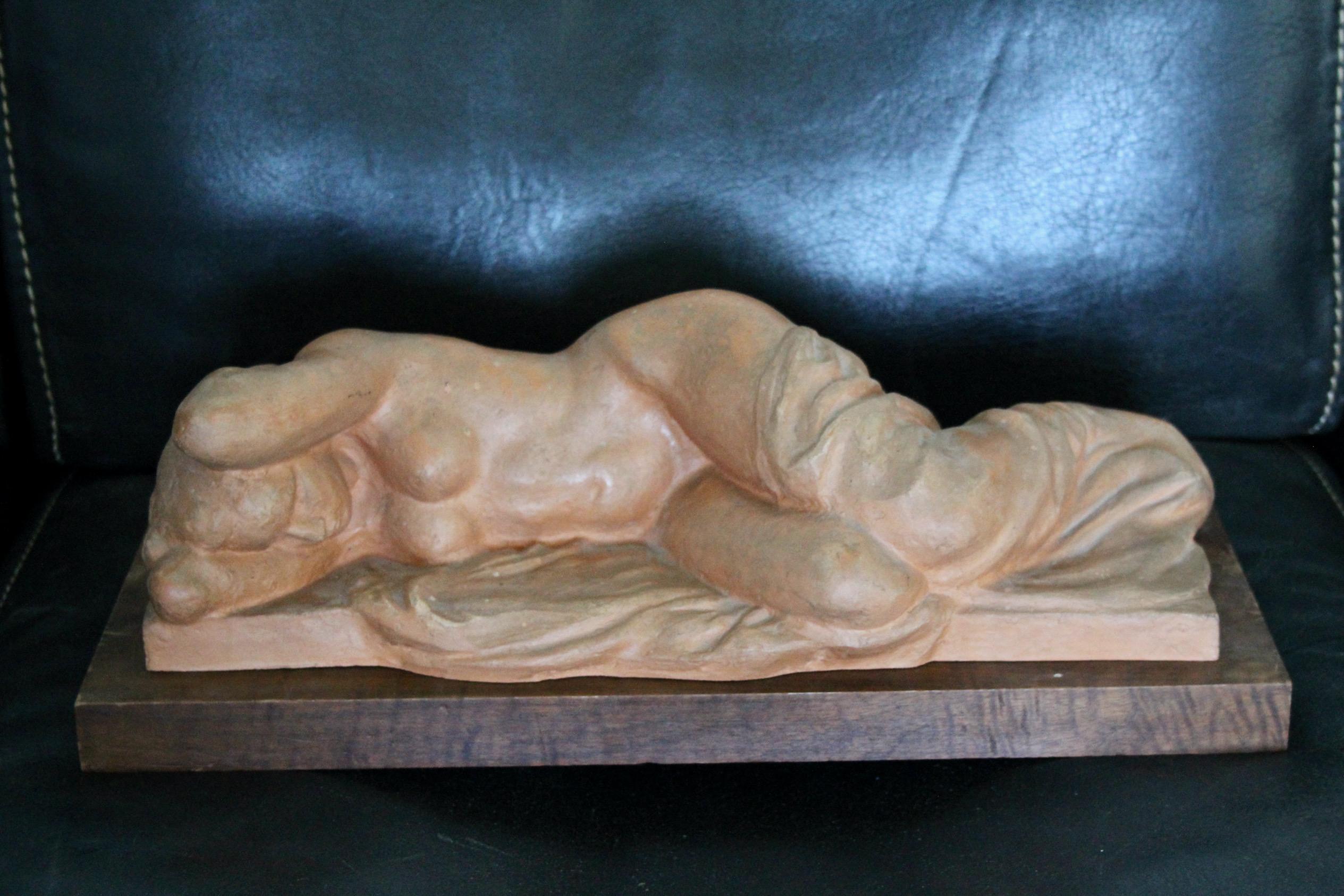 Terracotta women by Carl Angst For Sale 2