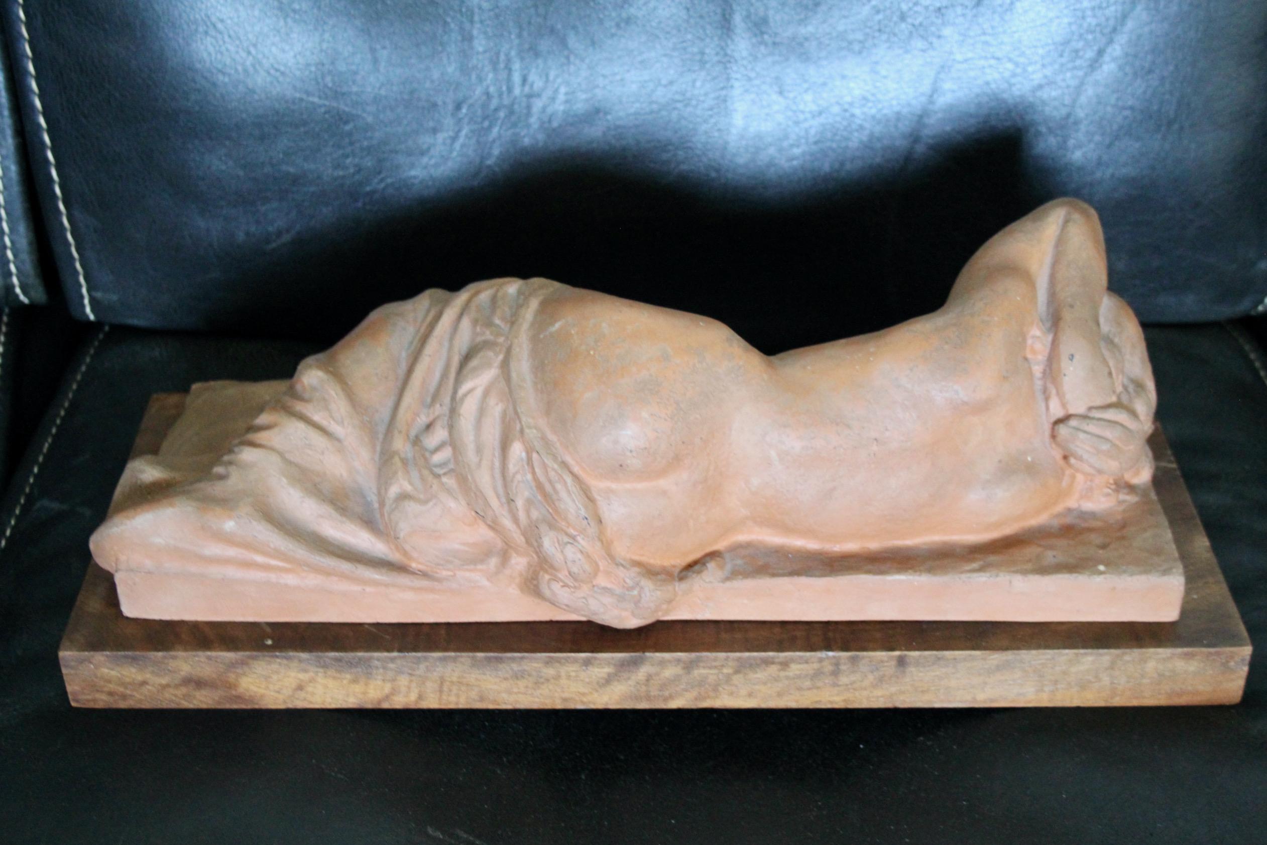 Terracotta women by Carl Angst For Sale 3