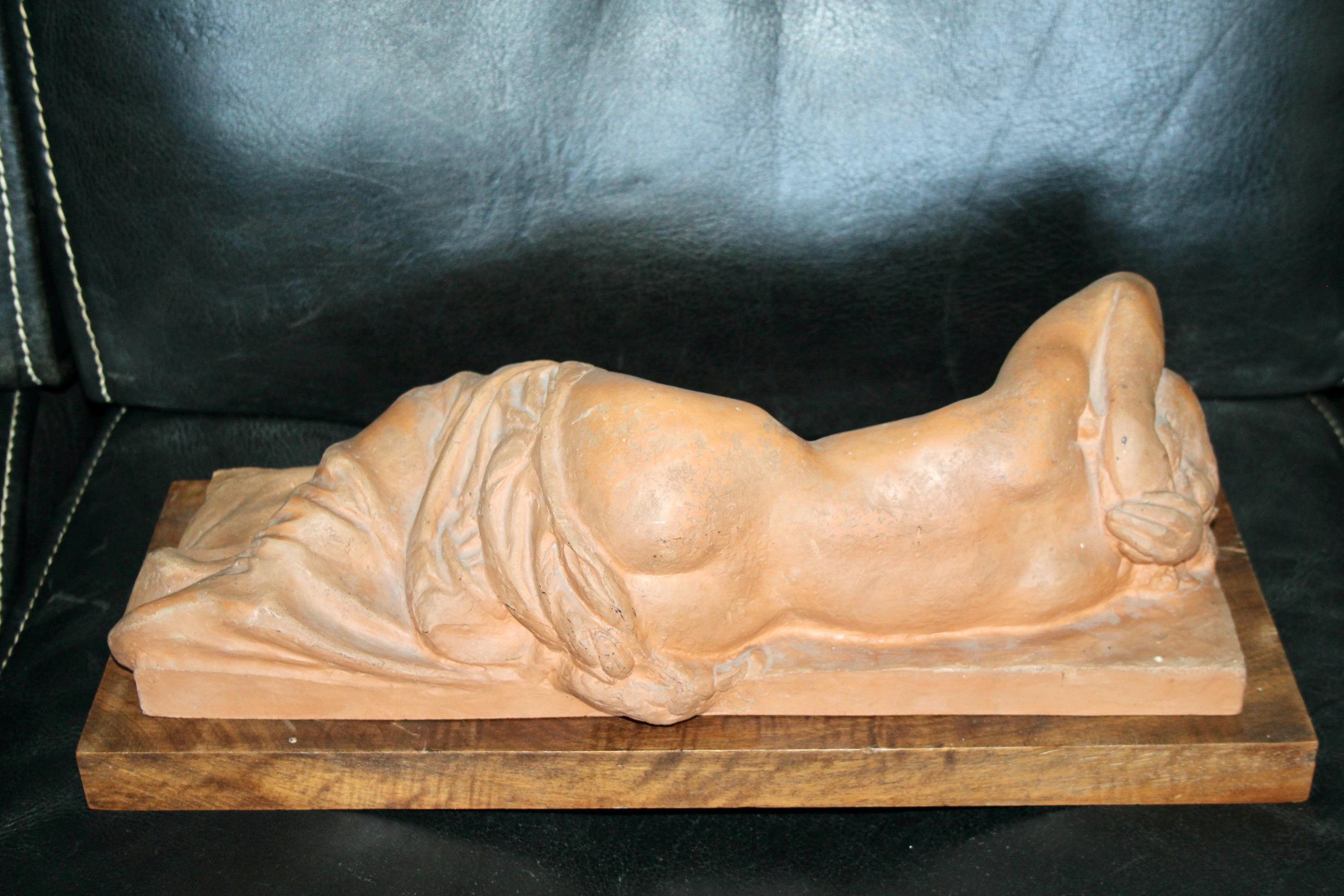 Terracotta women by Carl Angst For Sale 4