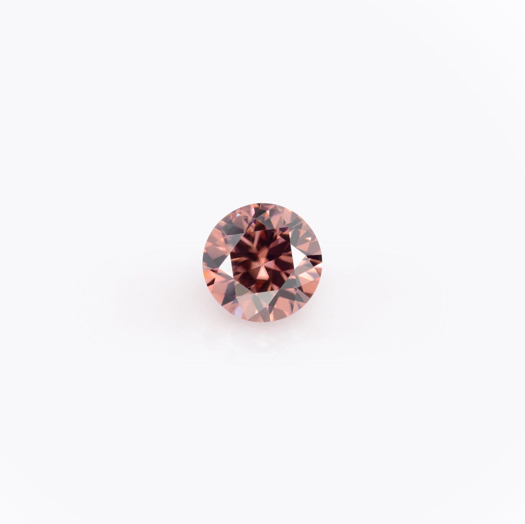 Round Cut Terracotta Zircon Ring Gem 4.80 Carat Unset Round Loose Gemstone